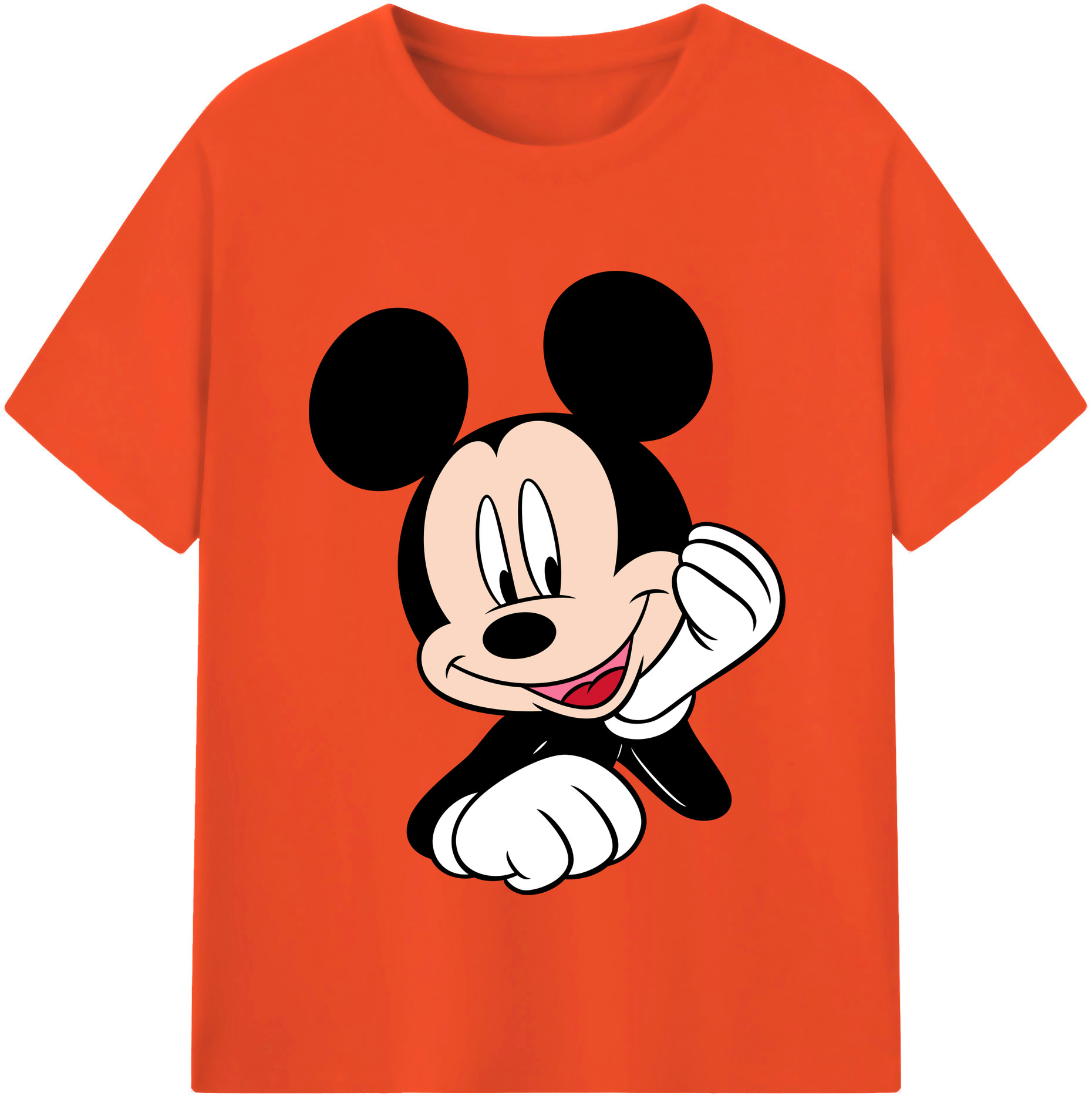 （画像用） ミッキーマウス Mickey Mouse 綿100％半袖Tシャツ（フロントプリント）