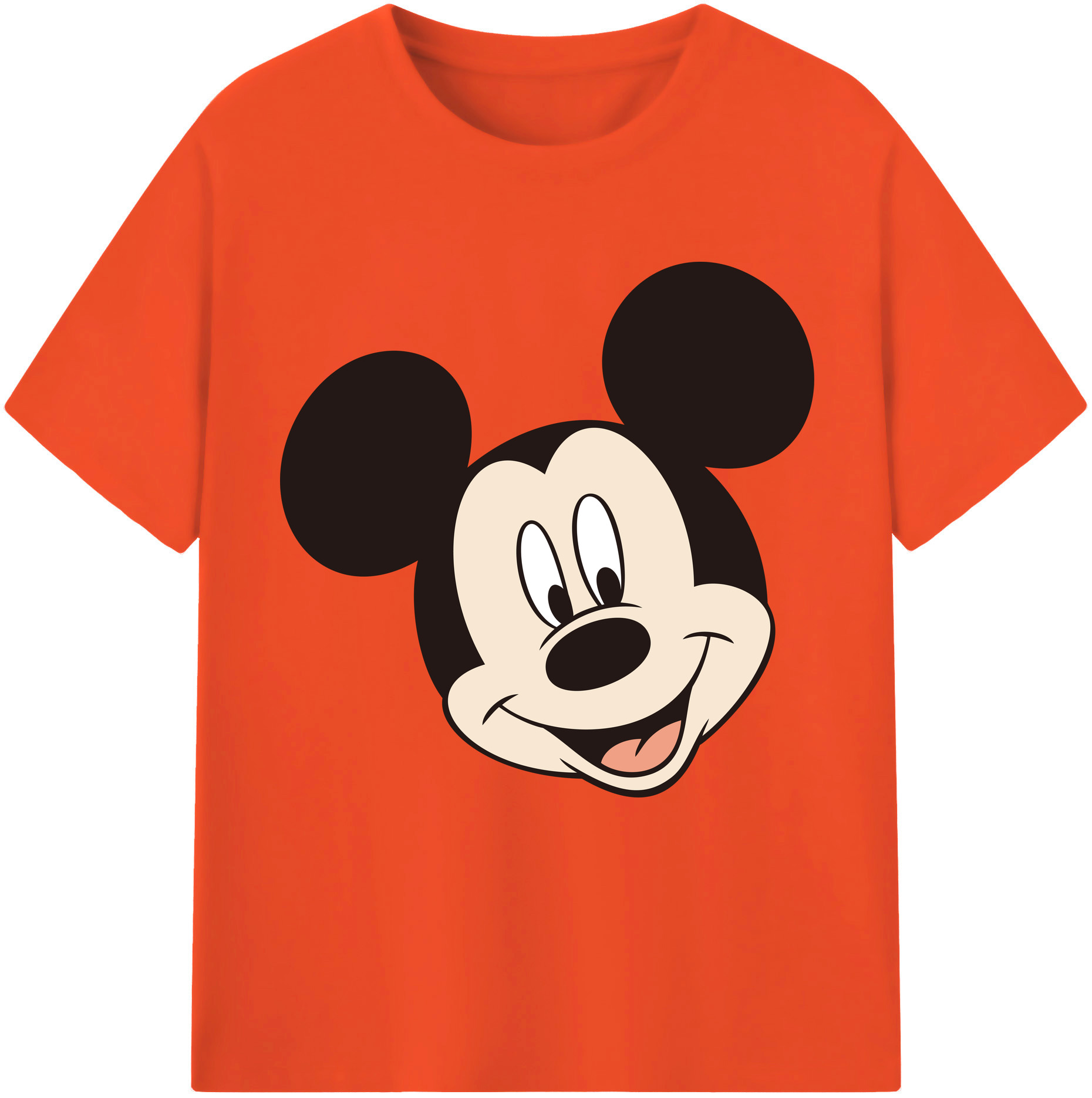 （画像用） ミッキーマウス Mickey Mouse 綿100％半袖Tシャツ（フロントプリント）