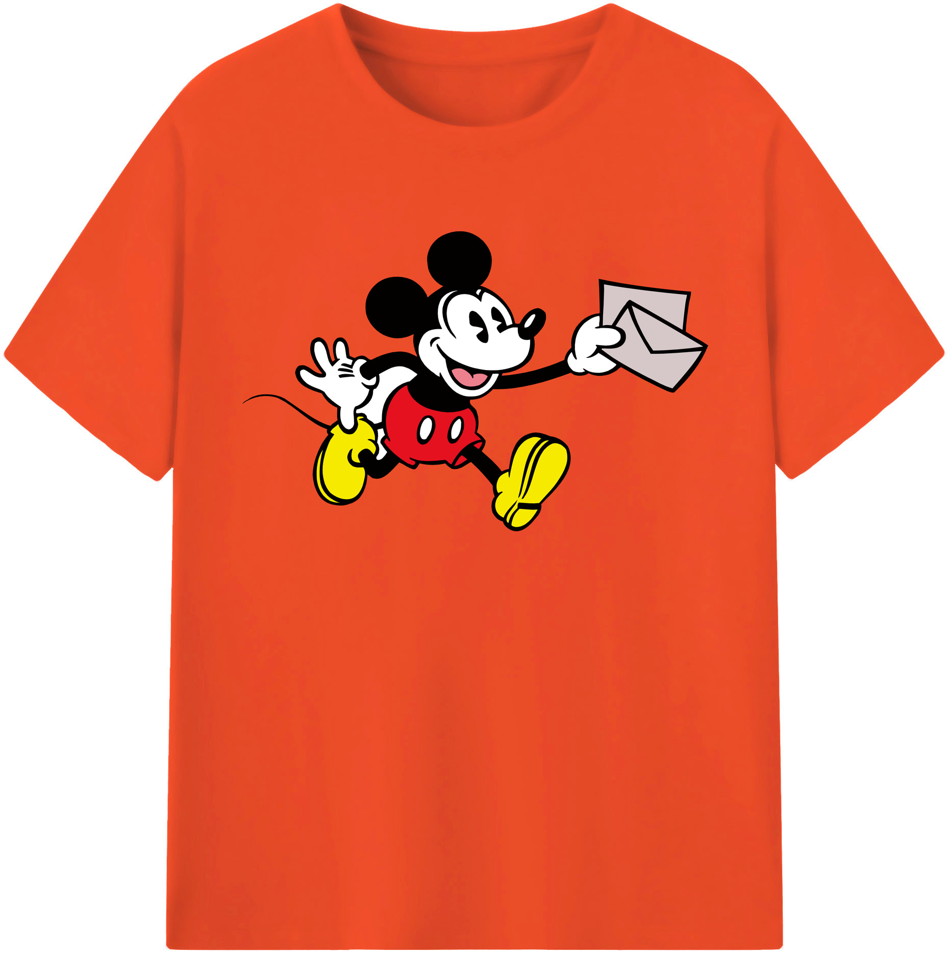 （画像用） ミッキーマウス Mickey Mouse 綿100％半袖Tシャツ（フロントプリント）