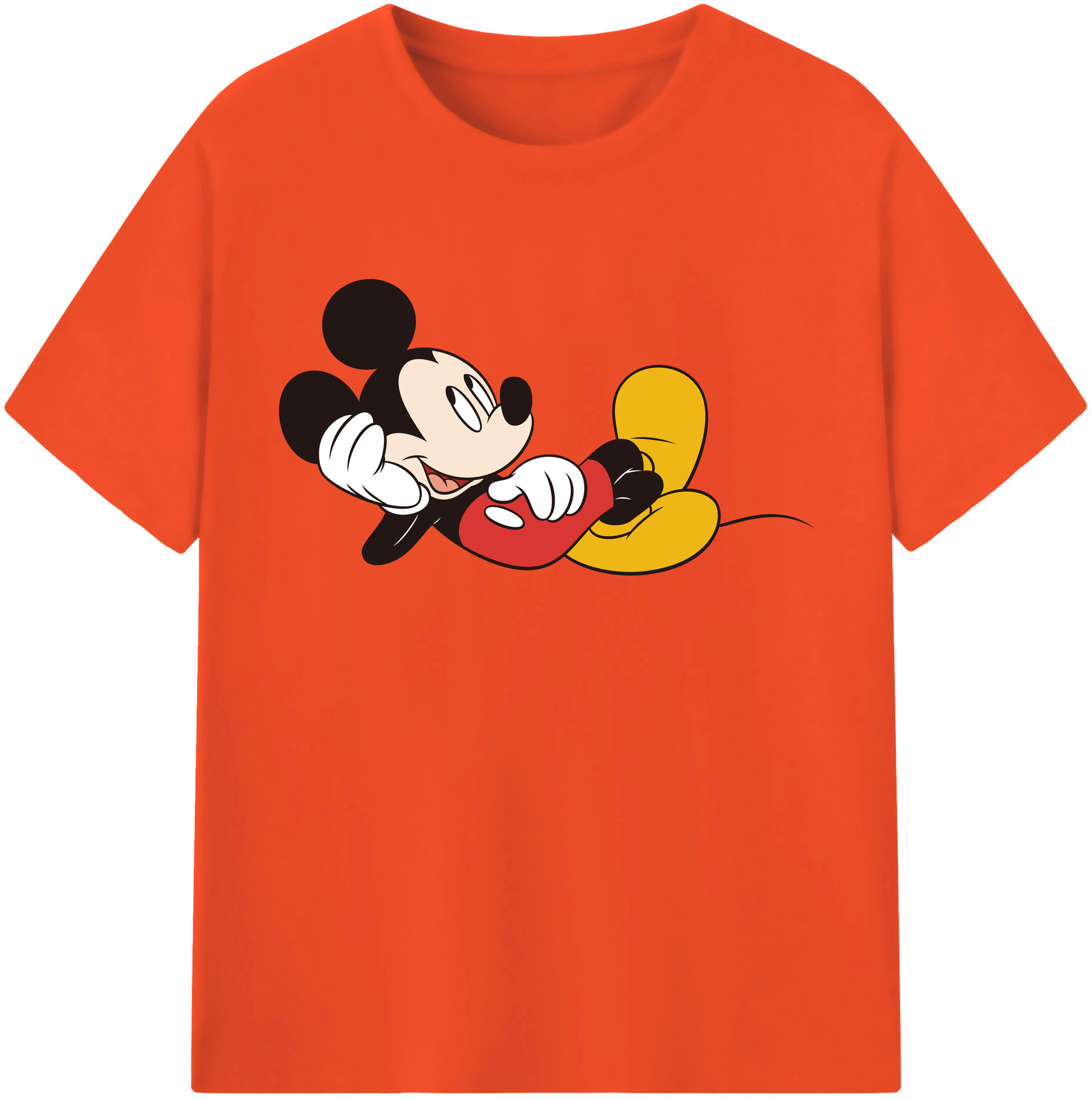 （画像用） ミッキーマウス Mickey Mouse 綿100％半袖Tシャツ（フロントプリント）