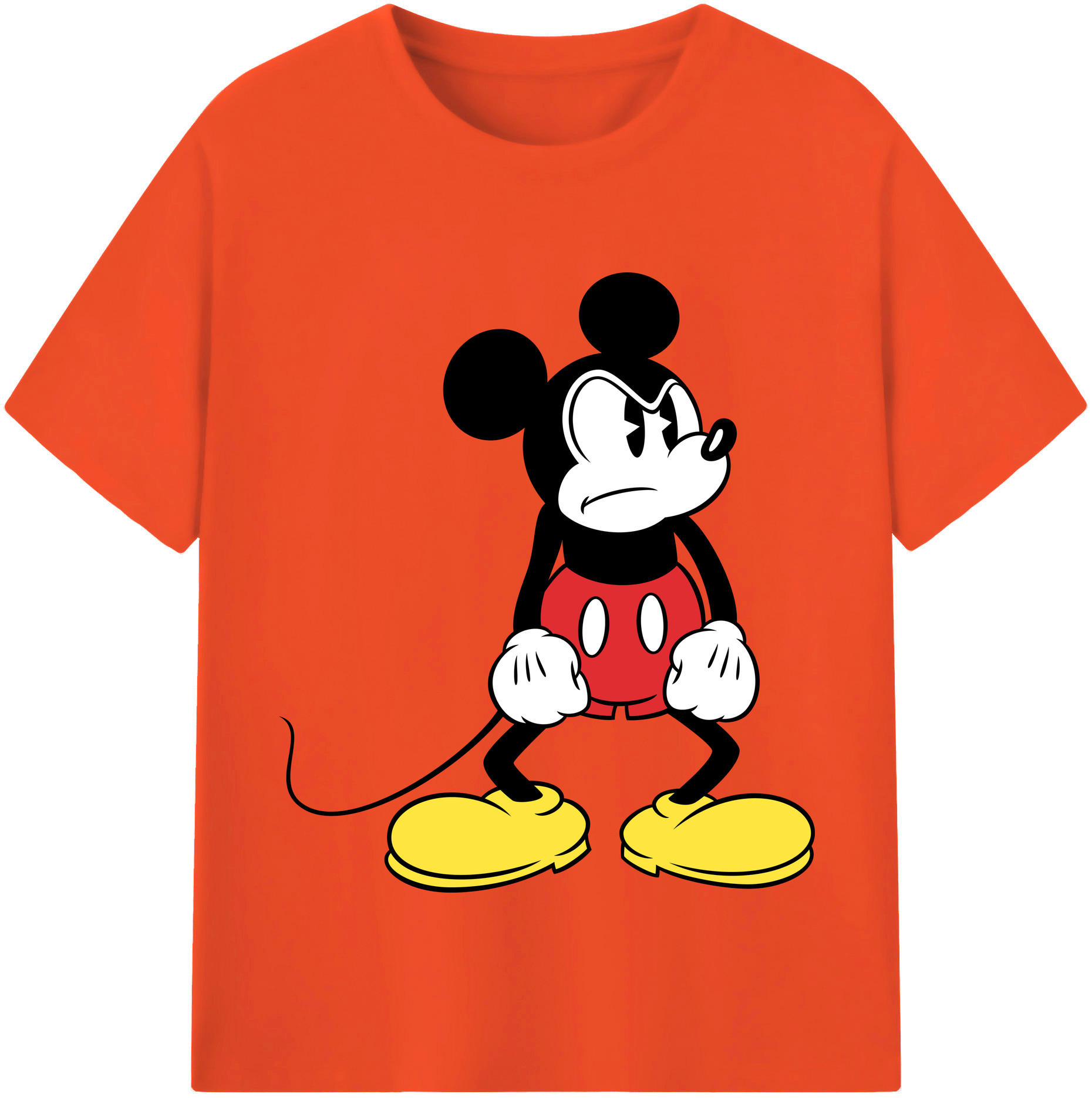 （画像用） ミッキーマウス Mickey Mouse 綿100％半袖Tシャツ（フロントプリント）