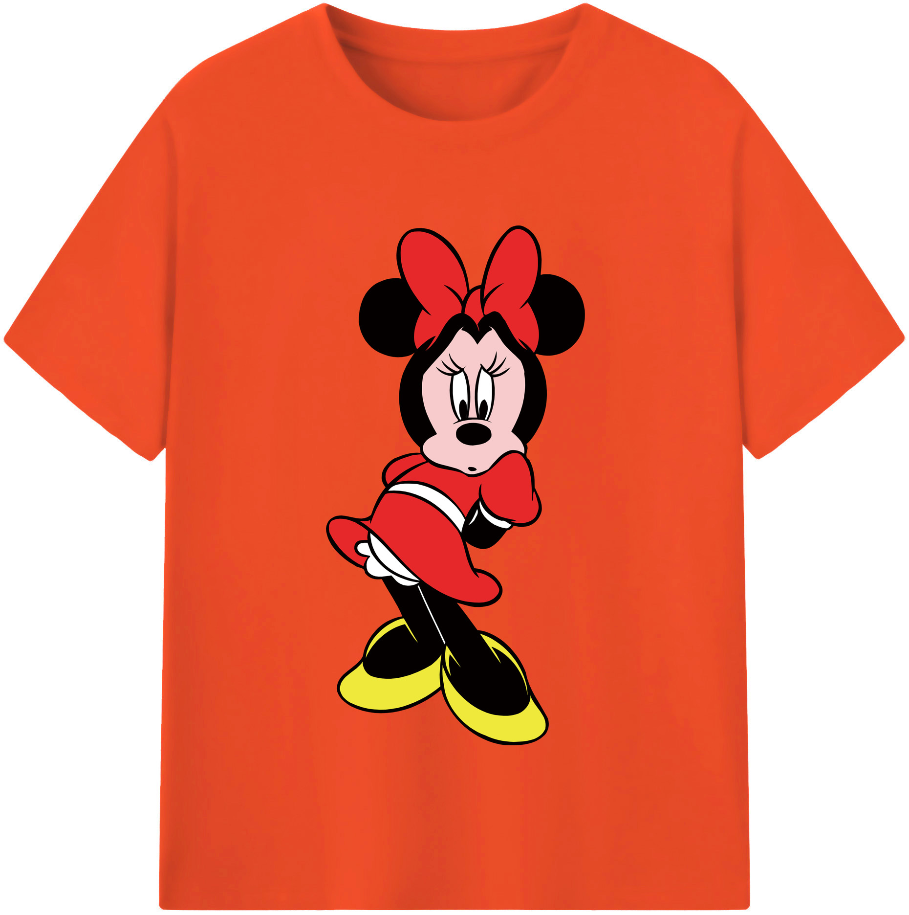 （画像用） ミッキーマウス Mickey Mouse 綿100％半袖Tシャツ（フロントプリント）