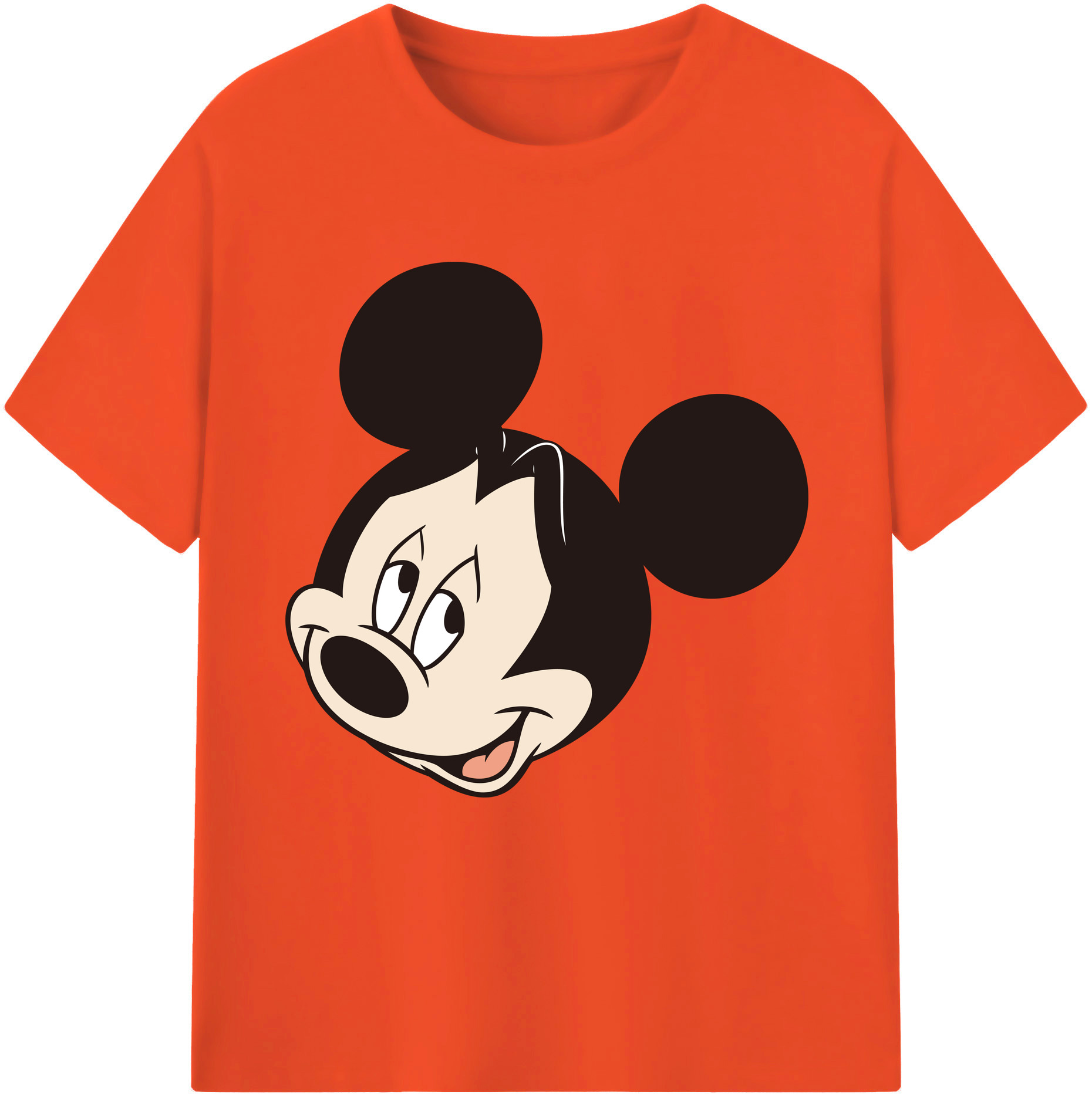（画像用） ミッキーマウス Mickey Mouse 綿100％半袖Tシャツ（フロントプリント）