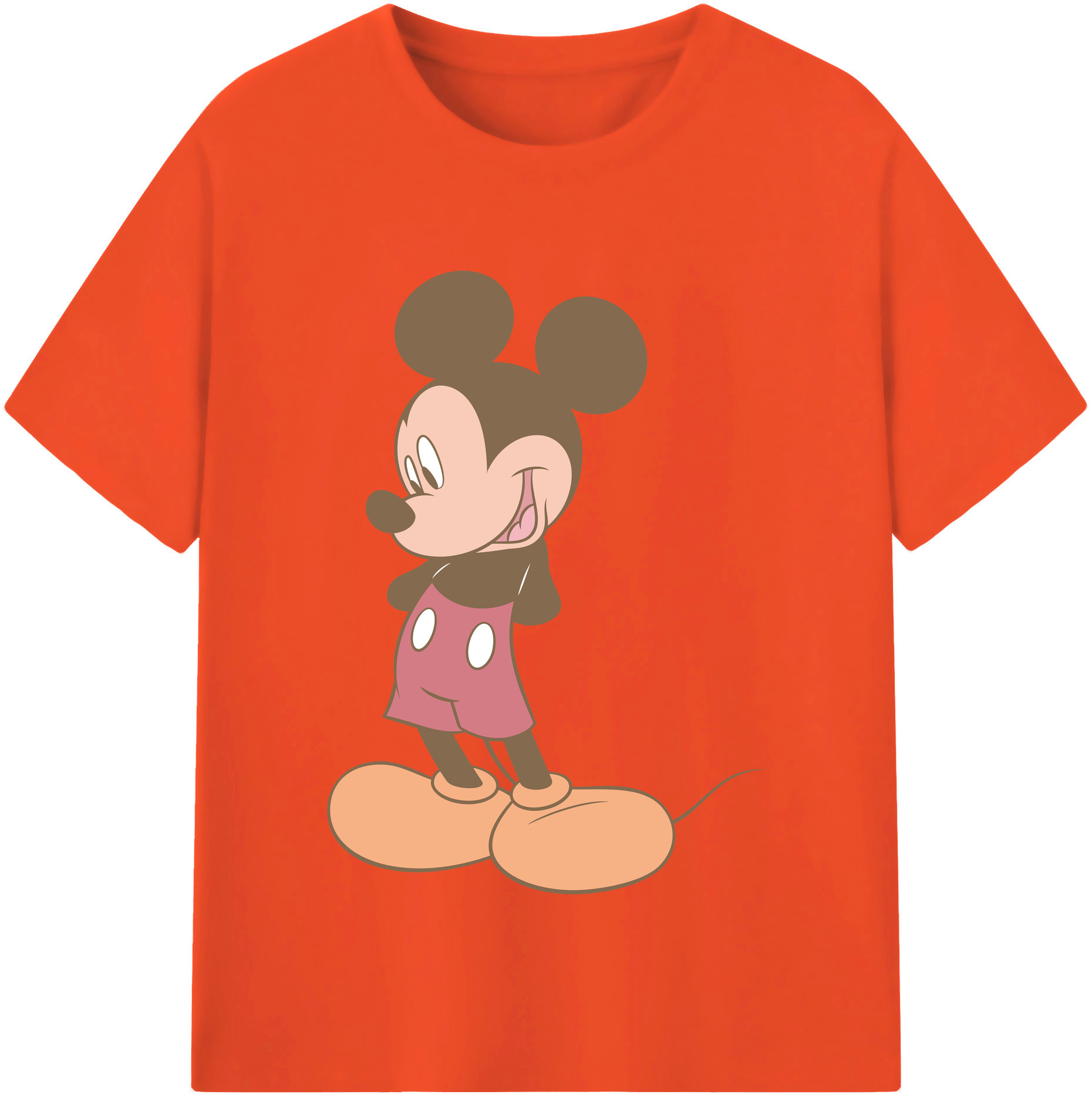 （画像用） ミッキーマウス Mickey Mouse 綿100％半袖Tシャツ（フロントプリント）