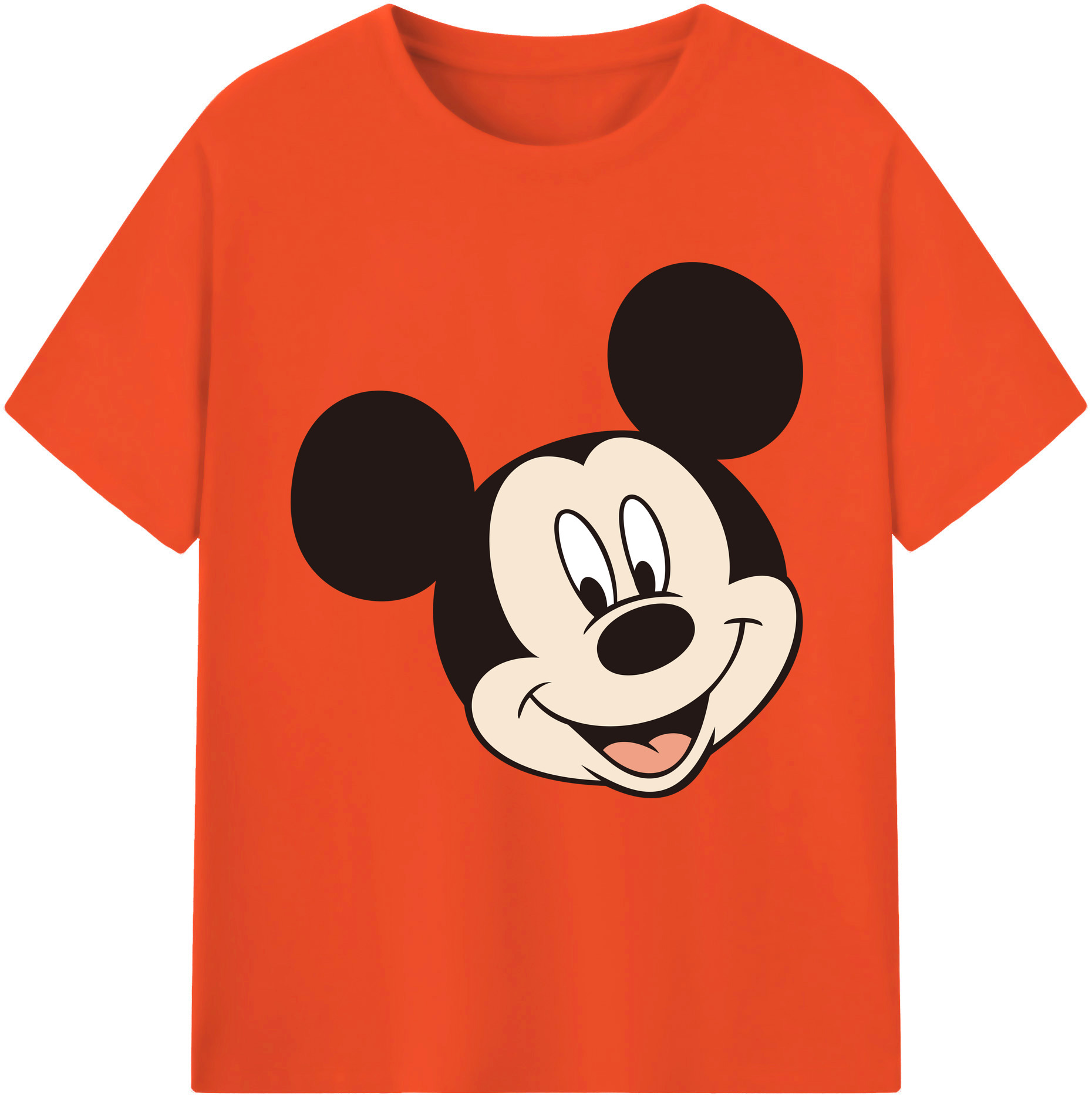 （画像用） ミッキーマウス Mickey Mouse 綿100％半袖Tシャツ（フロントプリント）