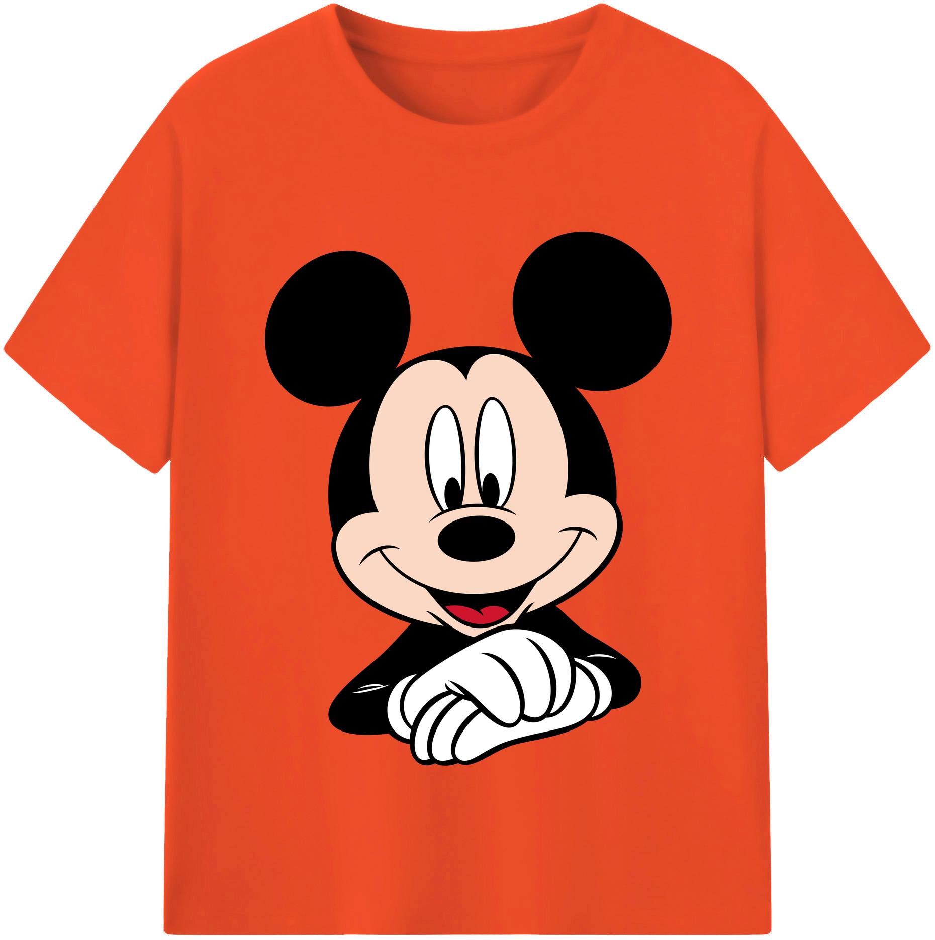 （画像用） ミッキーマウス Mickey Mouse 綿100％半袖Tシャツ（フロントプリント）
