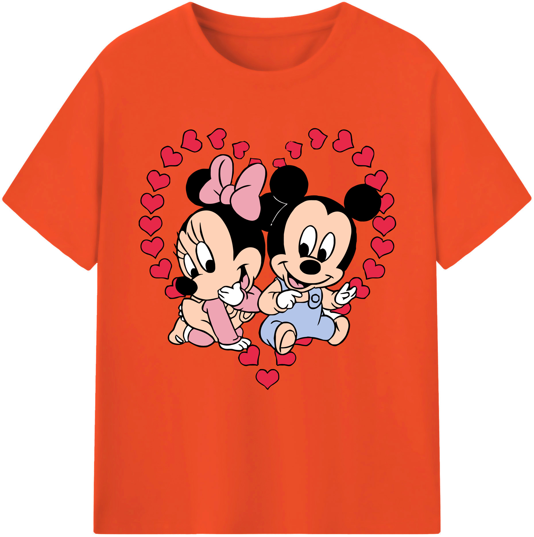 （画像用） ミッキーマウス Mickey Mouse 綿100％半袖Tシャツ（フロントプリント）