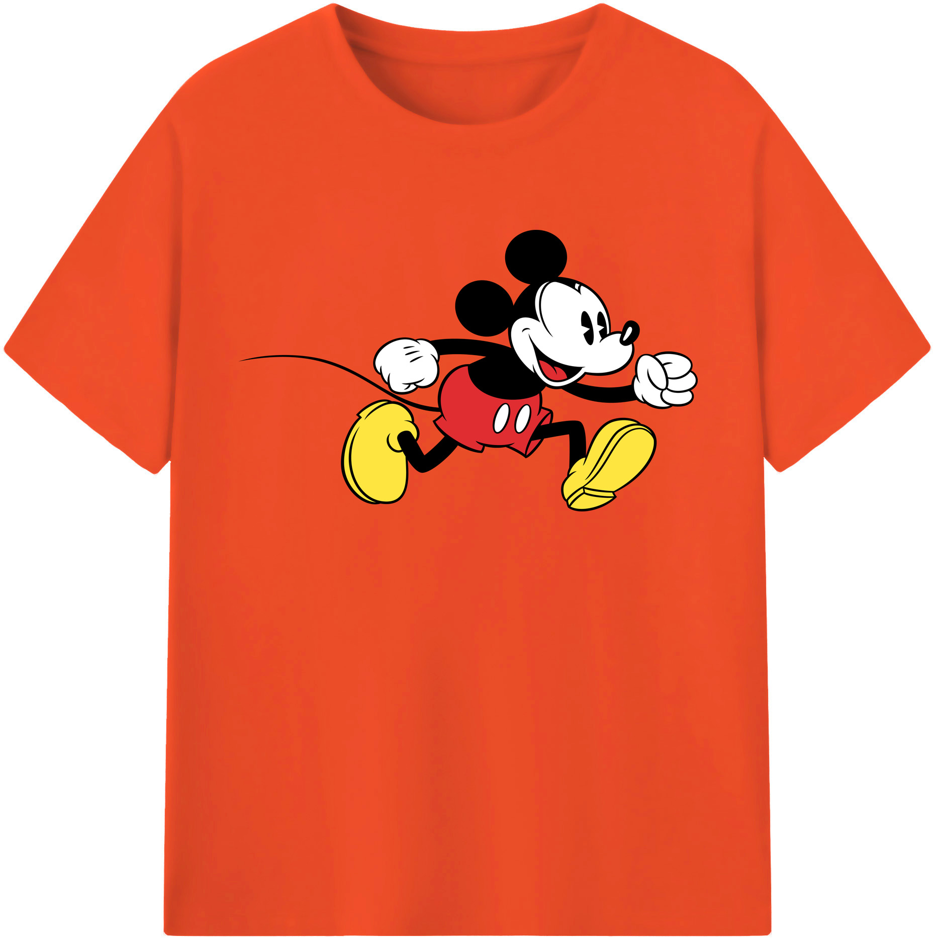 （画像用） ミッキーマウス Mickey Mouse 綿100％半袖Tシャツ（フロントプリント）