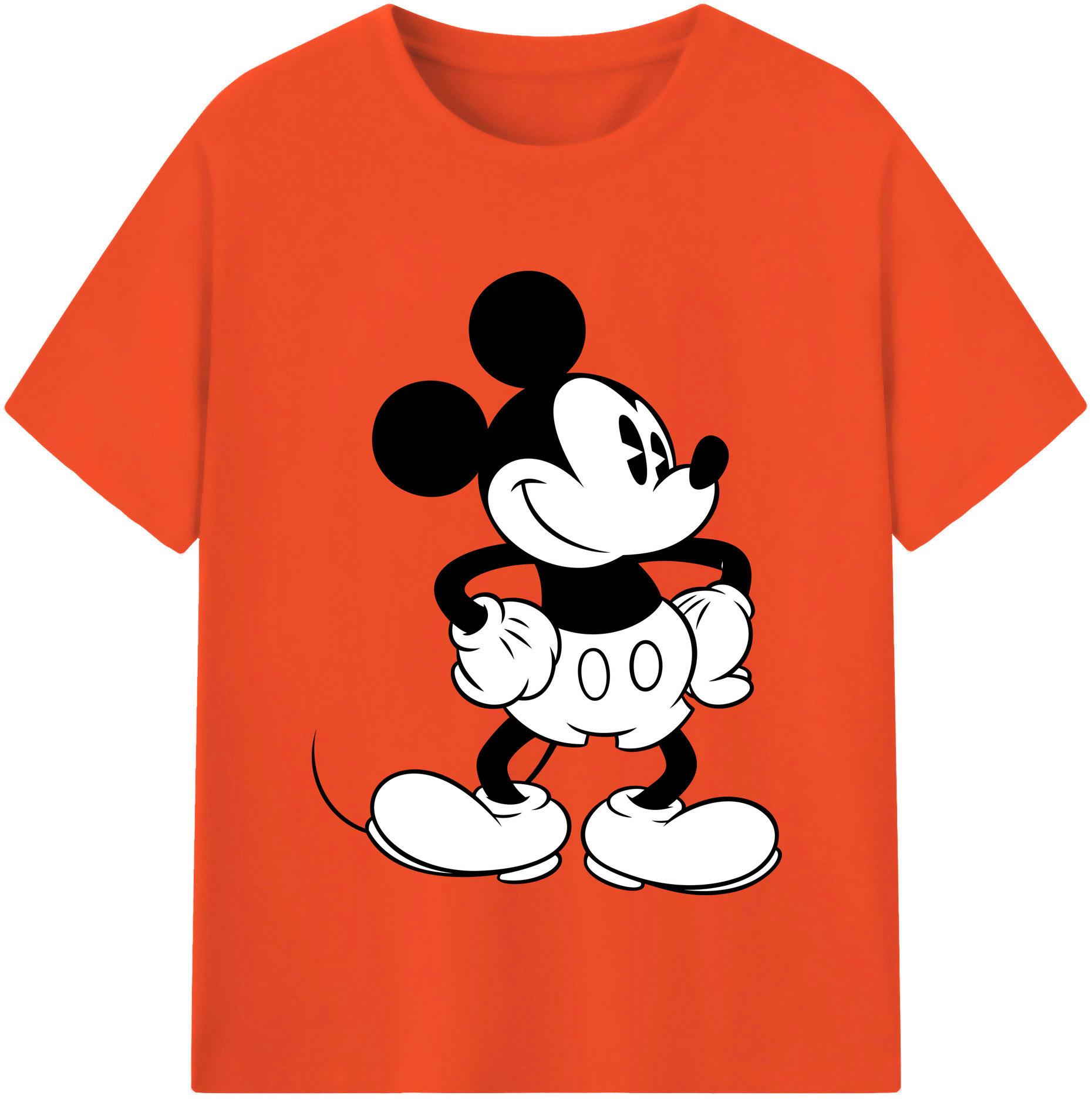 （画像用） ミッキーマウス Mickey Mouse 綿100％半袖Tシャツ（フロントプリント）