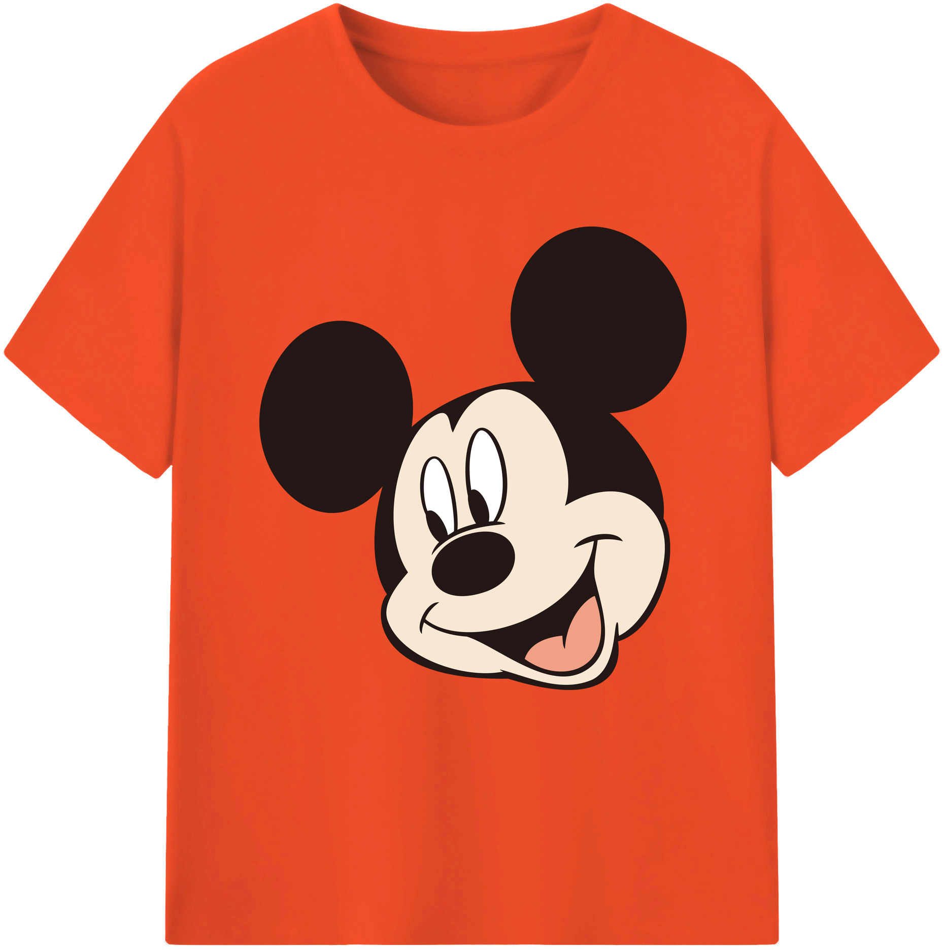 （画像用） ミッキーマウス Mickey Mouse 綿100％半袖Tシャツ（フロントプリント）