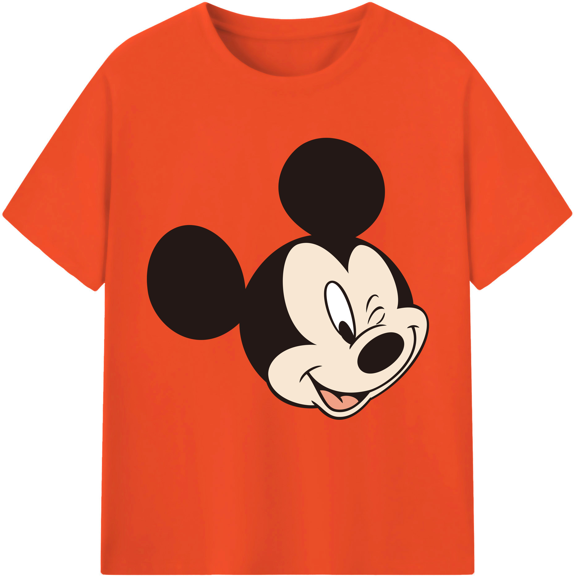 （画像用） ミッキーマウス Mickey Mouse 綿100％半袖Tシャツ（フロントプリント）