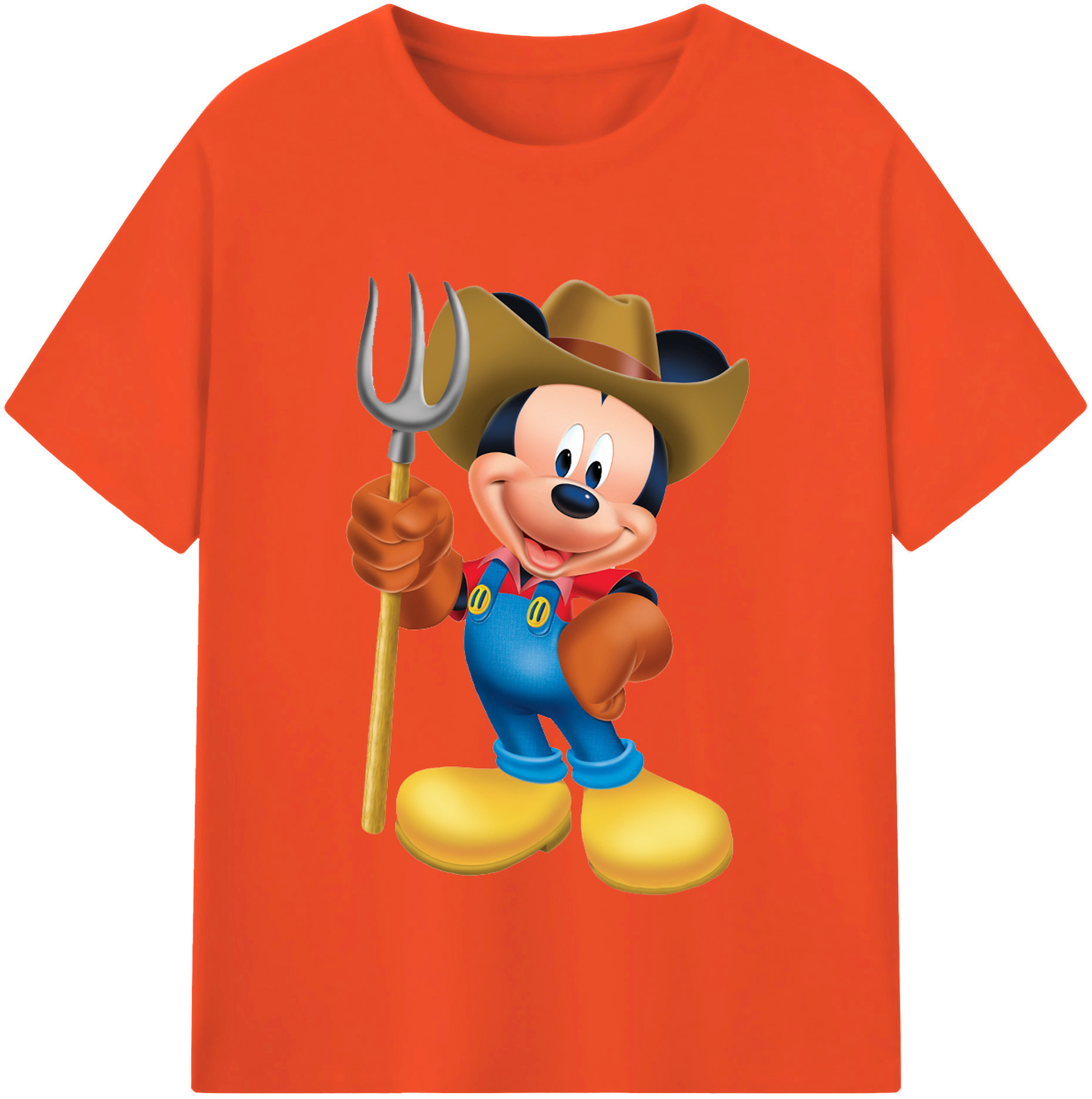（画像用） ミッキーマウス Mickey Mouse 綿100％半袖Tシャツ（フロントプリント）