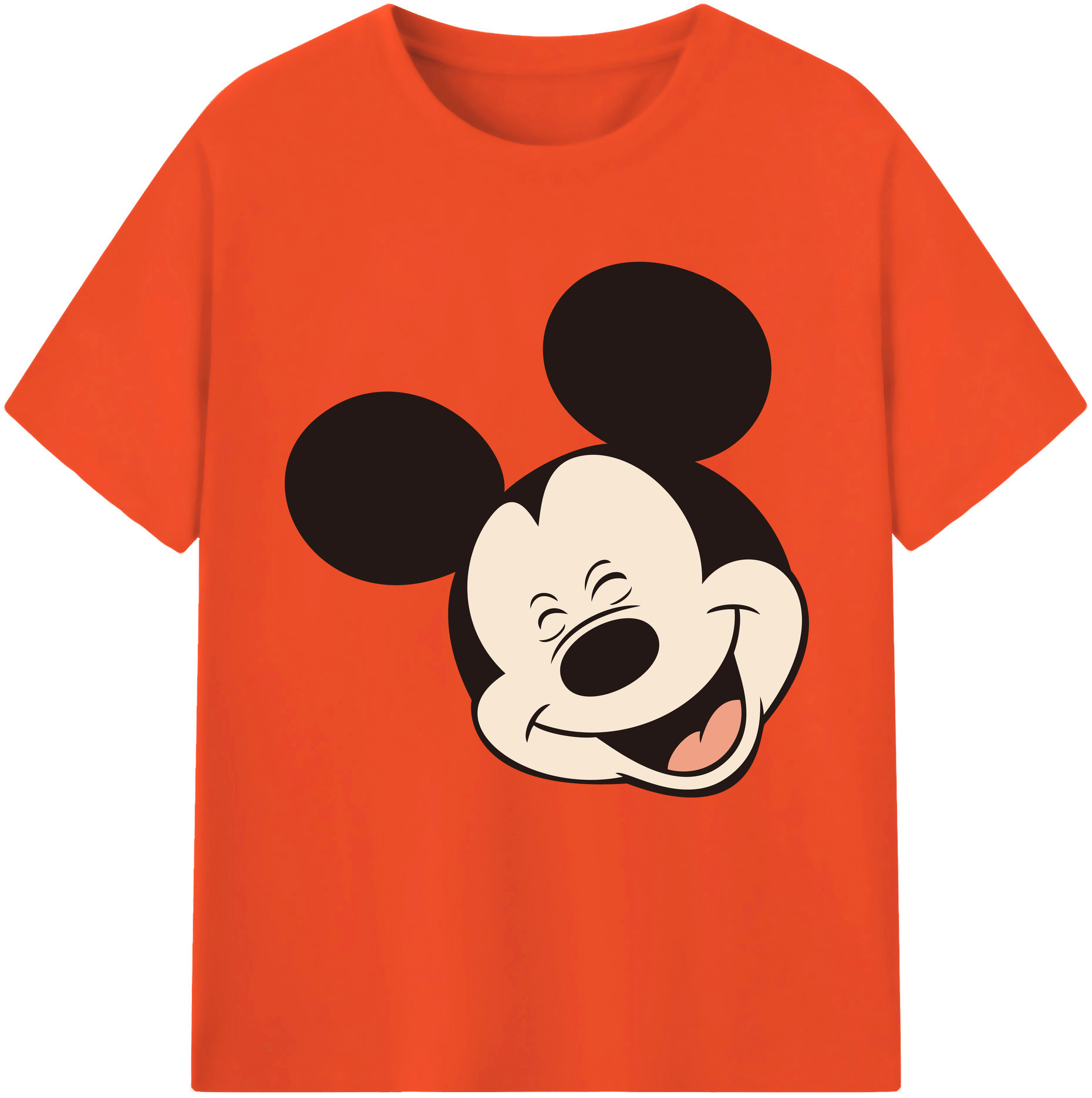 （画像用） ミッキーマウス Mickey Mouse 綿100％半袖Tシャツ（フロントプリント）