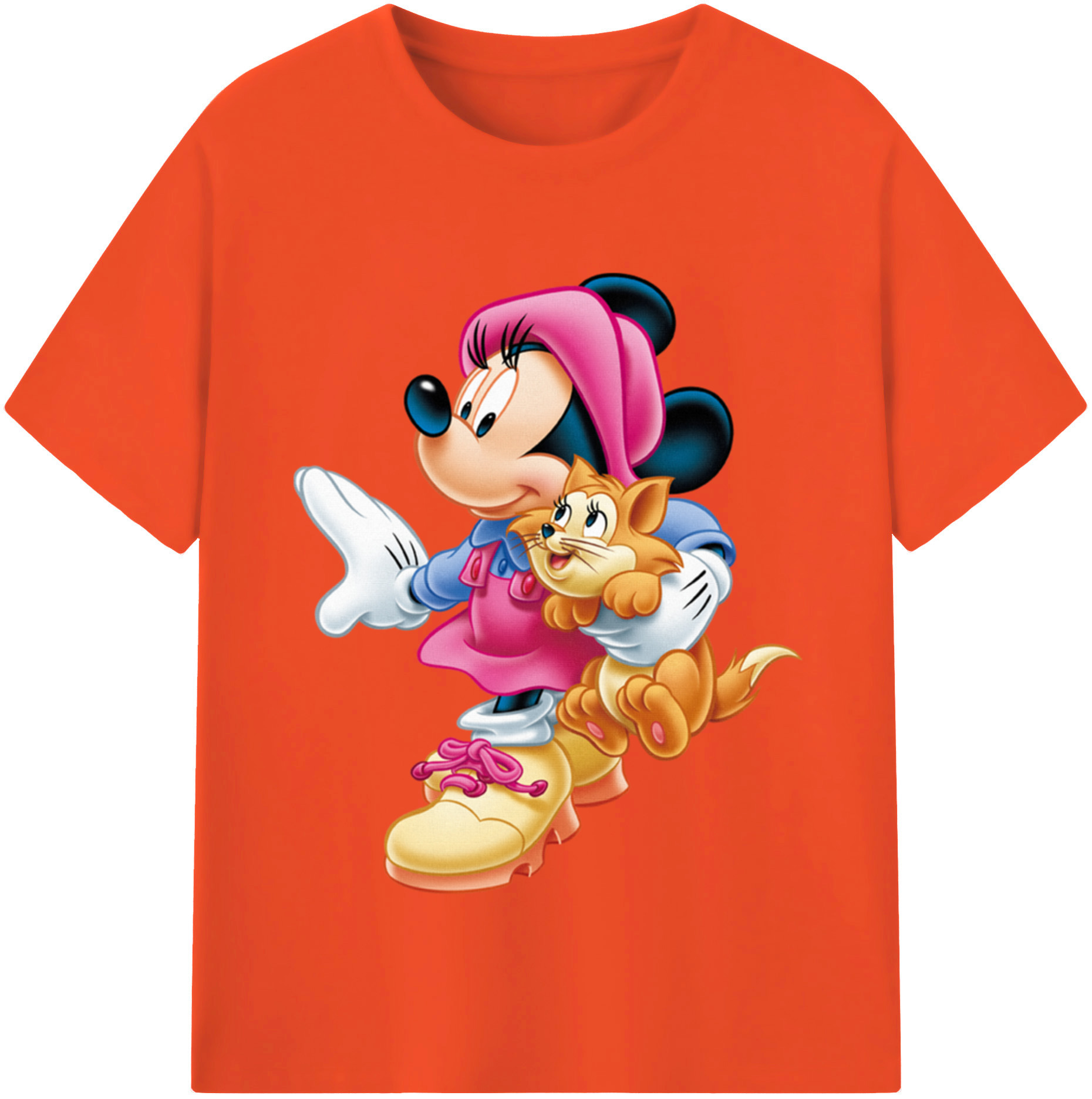 （画像用） ミッキーマウス Mickey Mouse 綿100％半袖Tシャツ（フロントプリント）