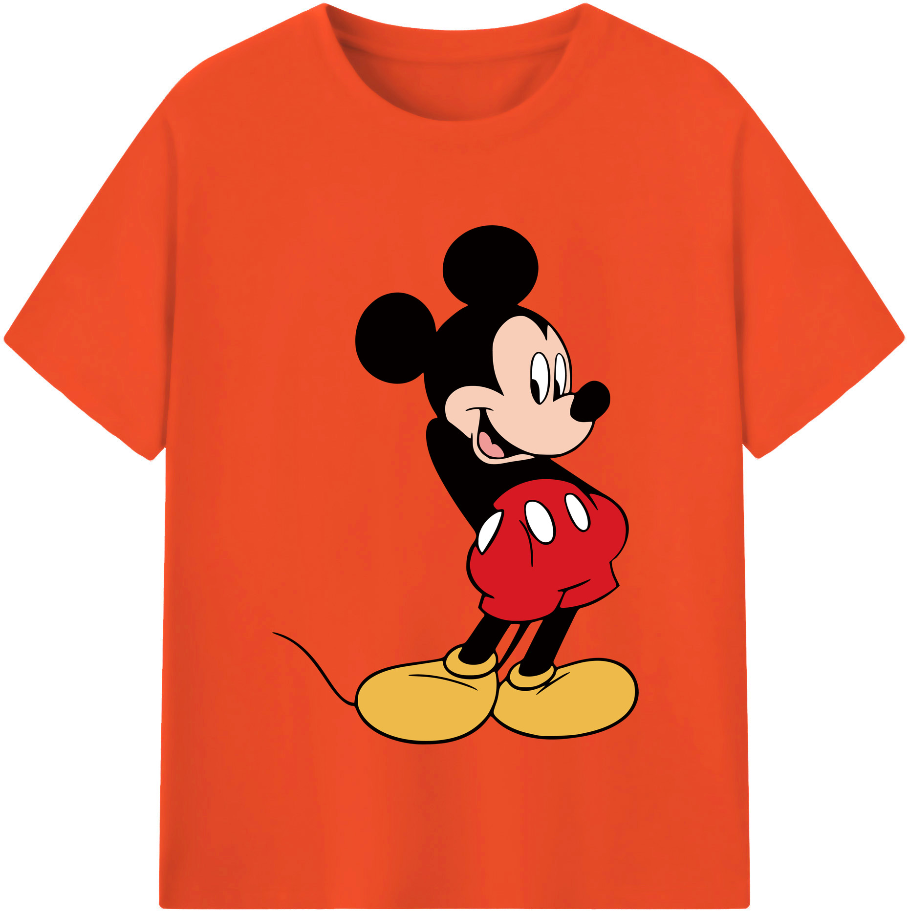 （画像用） ミッキーマウス Mickey Mouse 綿100％半袖Tシャツ（フロントプリント）