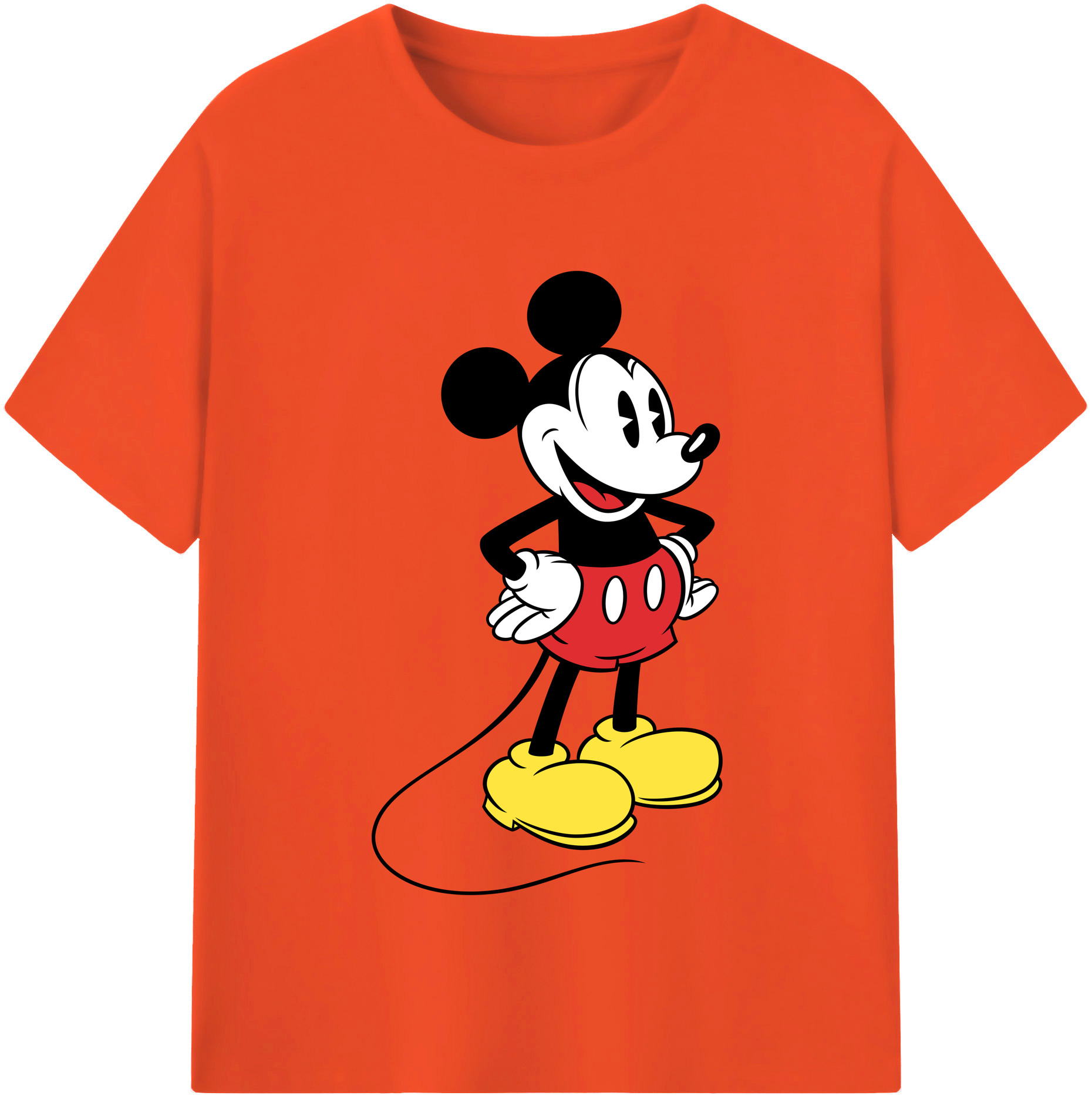 （画像用） ミッキーマウス Mickey Mouse 綿100％半袖Tシャツ（フロントプリント）