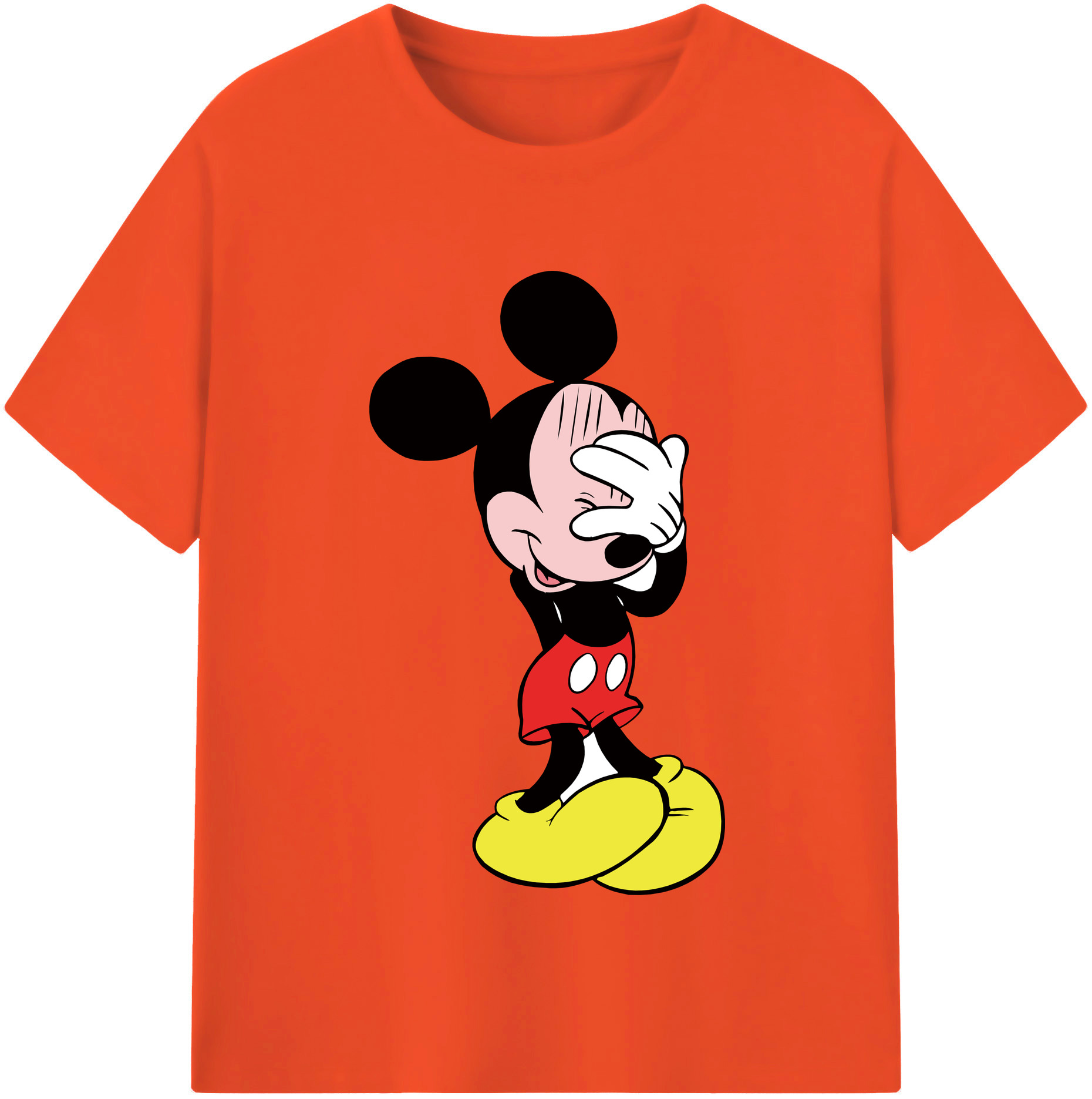 （画像用） ミッキーマウス Mickey Mouse 綿100％半袖Tシャツ（フロントプリント）