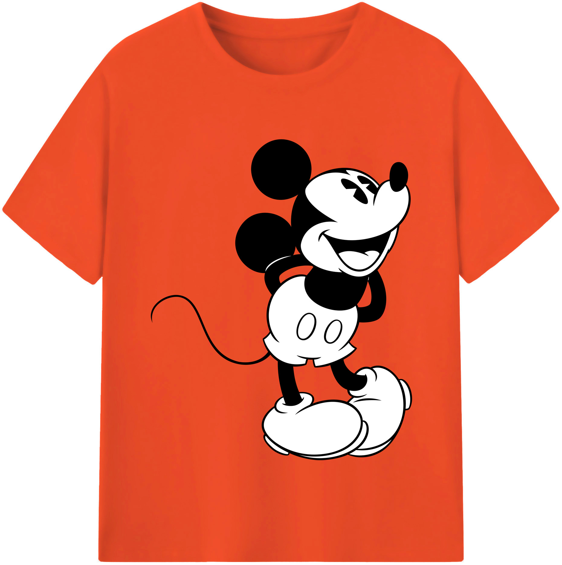 （画像用） ミッキーマウス Mickey Mouse 綿100％半袖Tシャツ（フロントプリント）