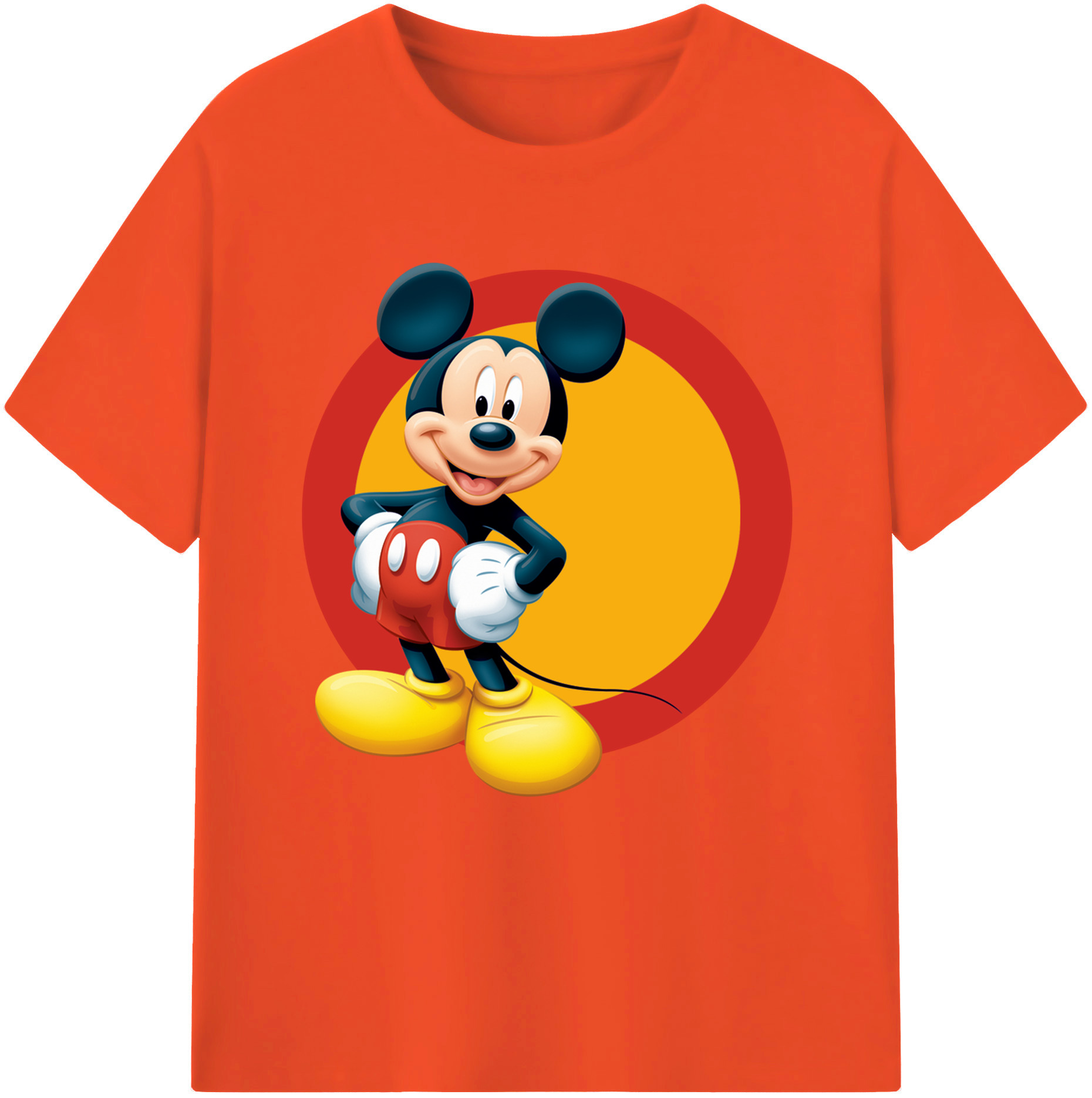 （画像用） ミッキーマウス Mickey Mouse 綿100％半袖Tシャツ（フロントプリント）