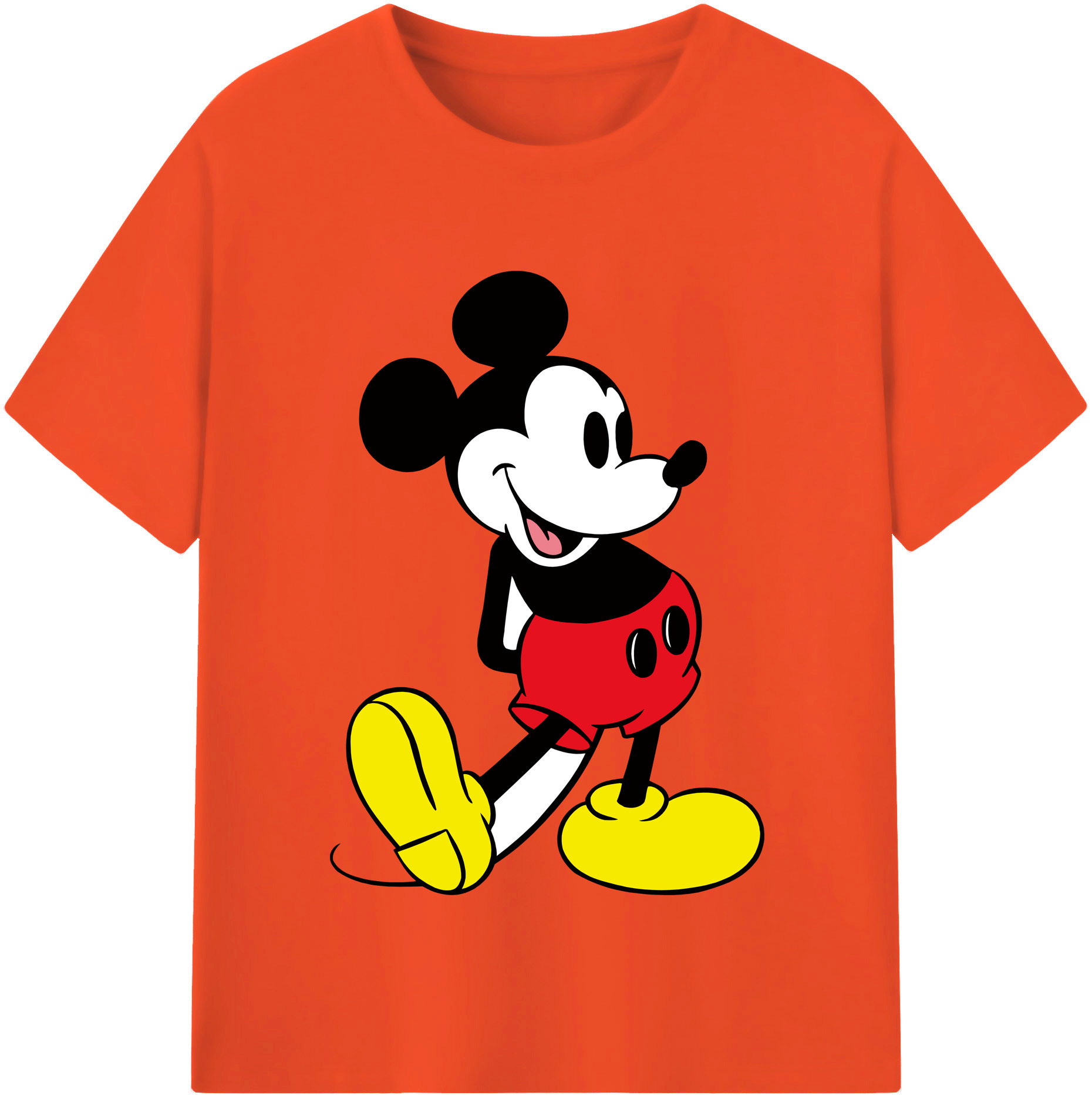 （画像用） ミッキーマウス Mickey Mouse 綿100％半袖Tシャツ（フロントプリント）
