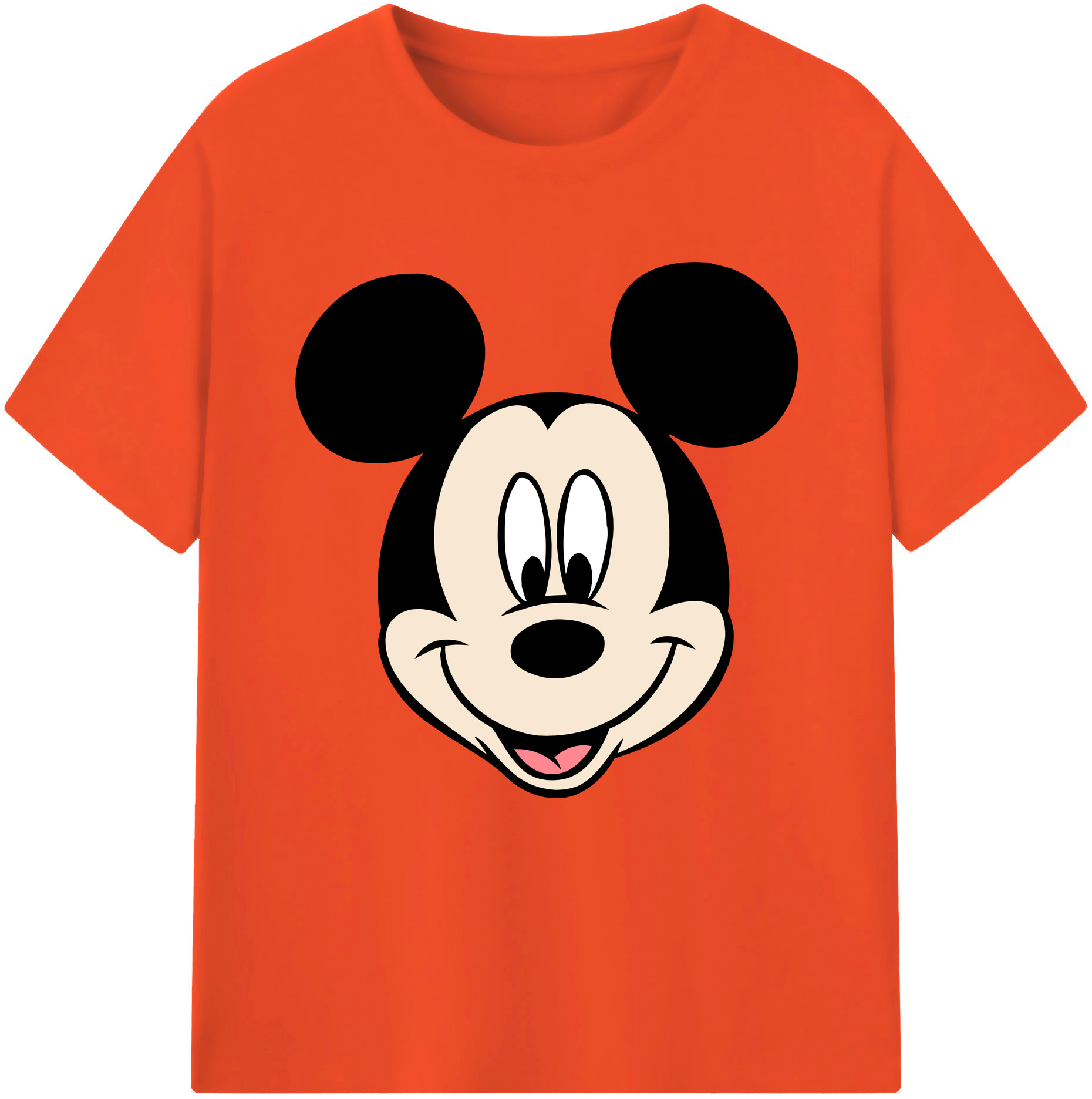 （画像用） ミッキーマウス Mickey Mouse 綿100％半袖Tシャツ（フロントプリント）