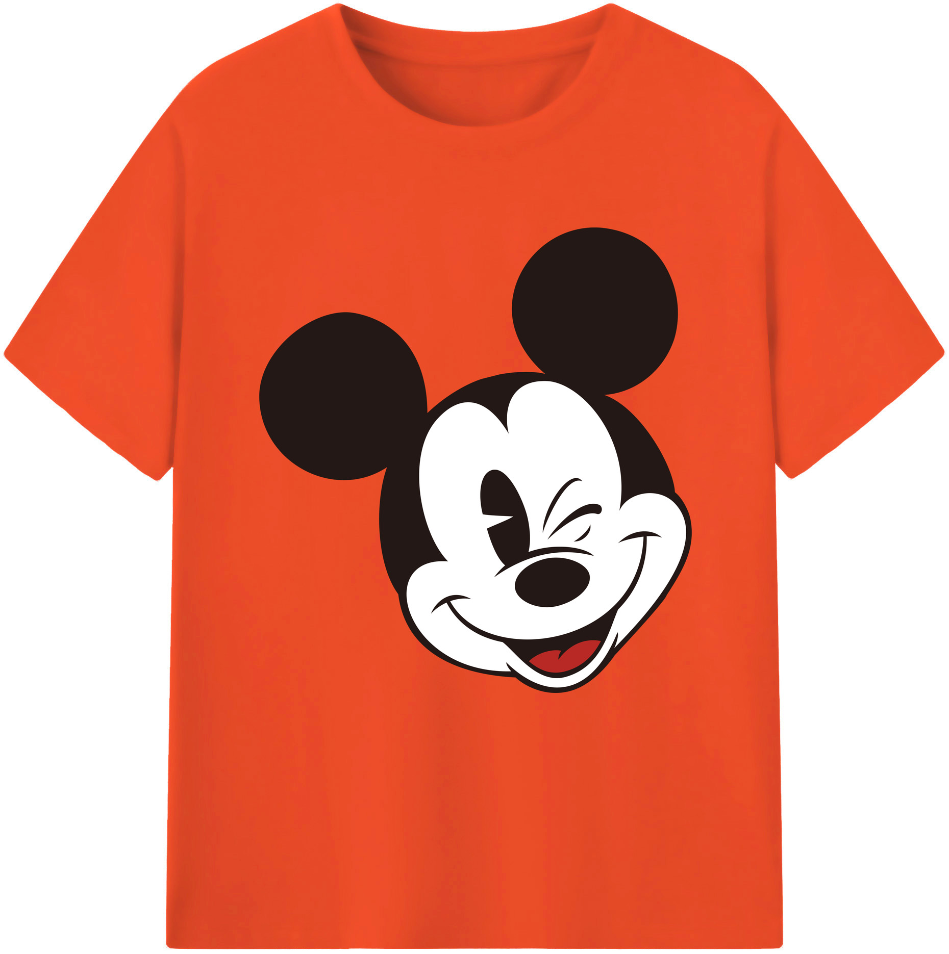 （画像用） ミッキーマウス Mickey Mouse 綿100％半袖Tシャツ（フロントプリント）