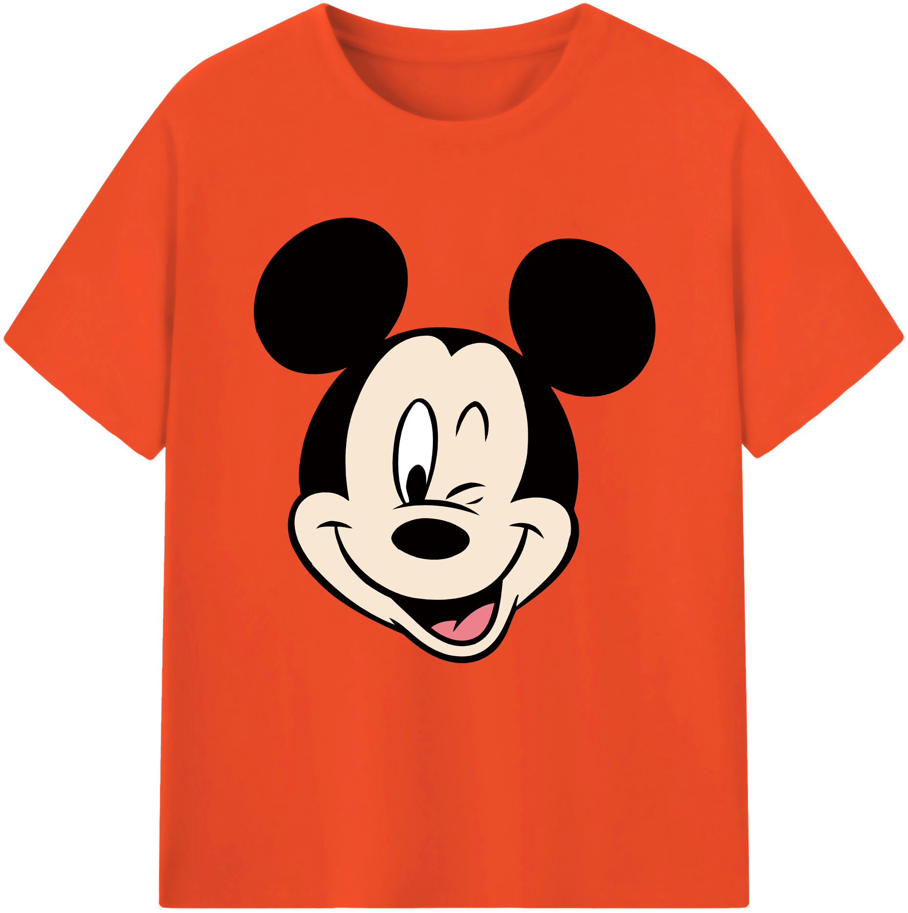 （画像用） ミッキーマウス Mickey Mouse 綿100％半袖Tシャツ（フロントプリント）