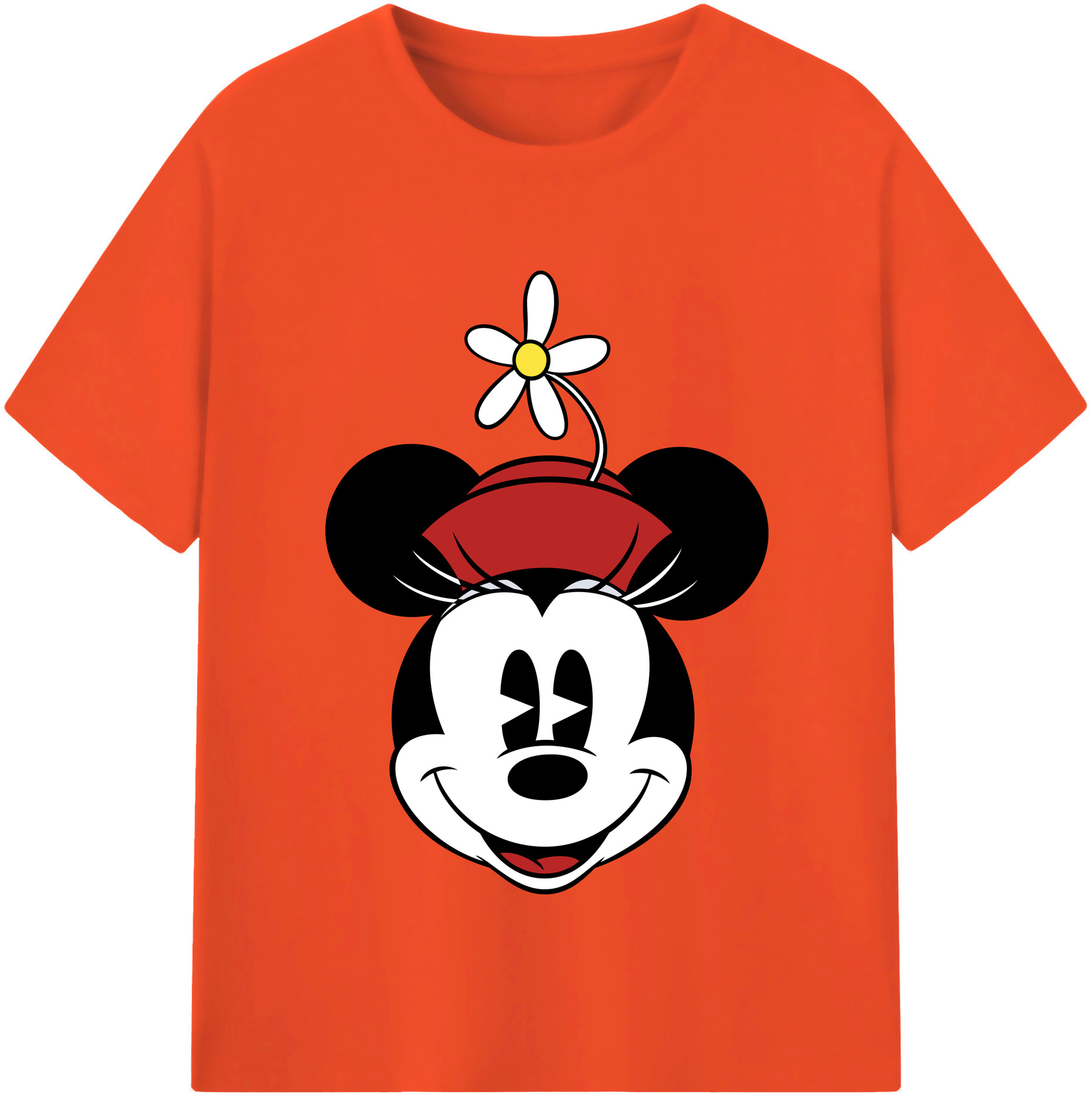 （画像用） ミッキーマウス Mickey Mouse 綿100％半袖Tシャツ（フロントプリント）