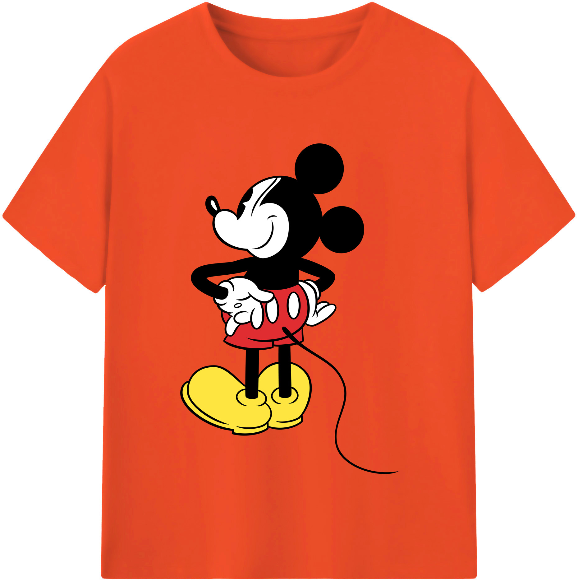 （画像用） ミッキーマウス Mickey Mouse 綿100％半袖Tシャツ（フロントプリント）