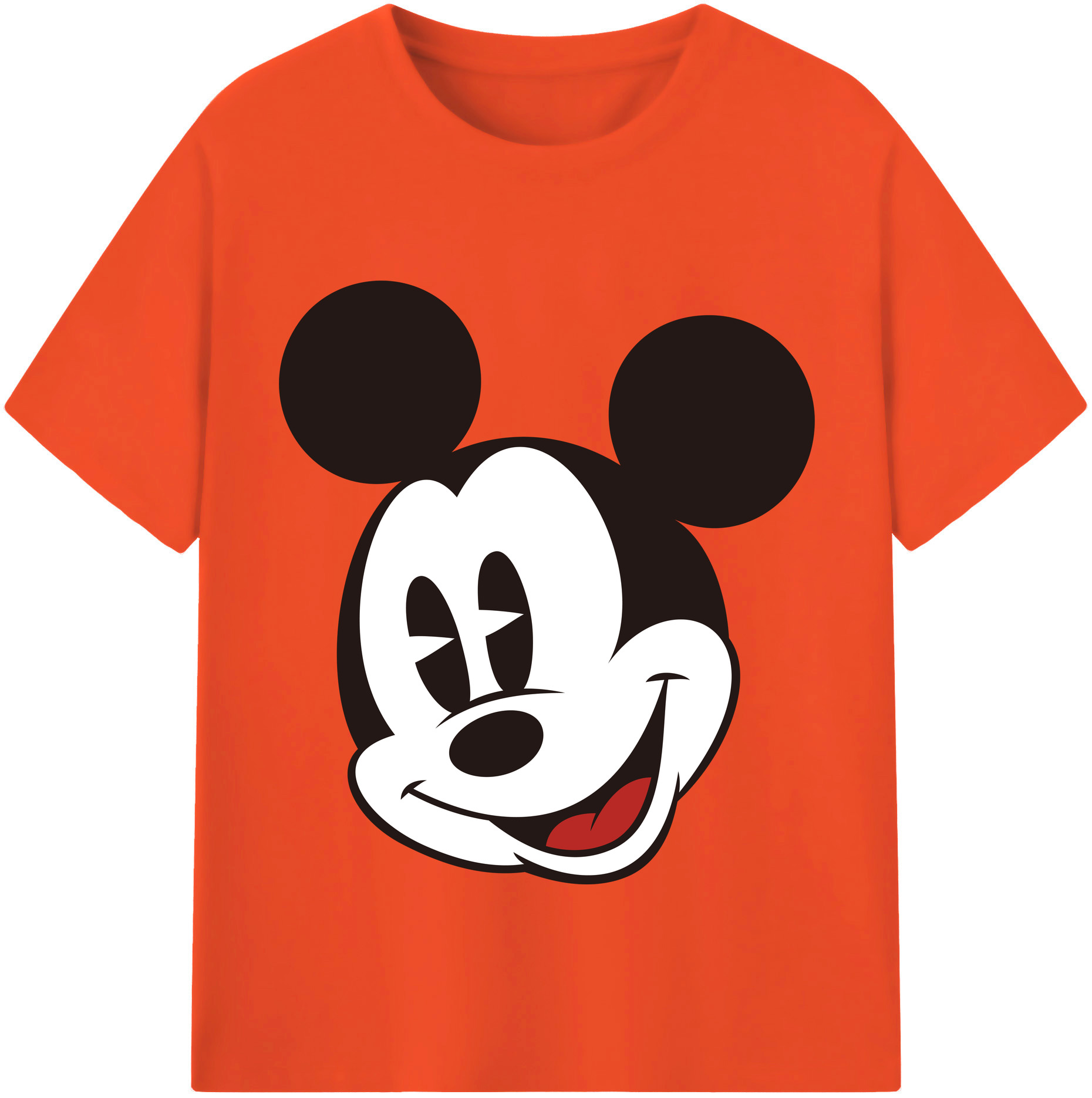 （画像用） ミッキーマウス Mickey Mouse 綿100％半袖Tシャツ（フロントプリント）
