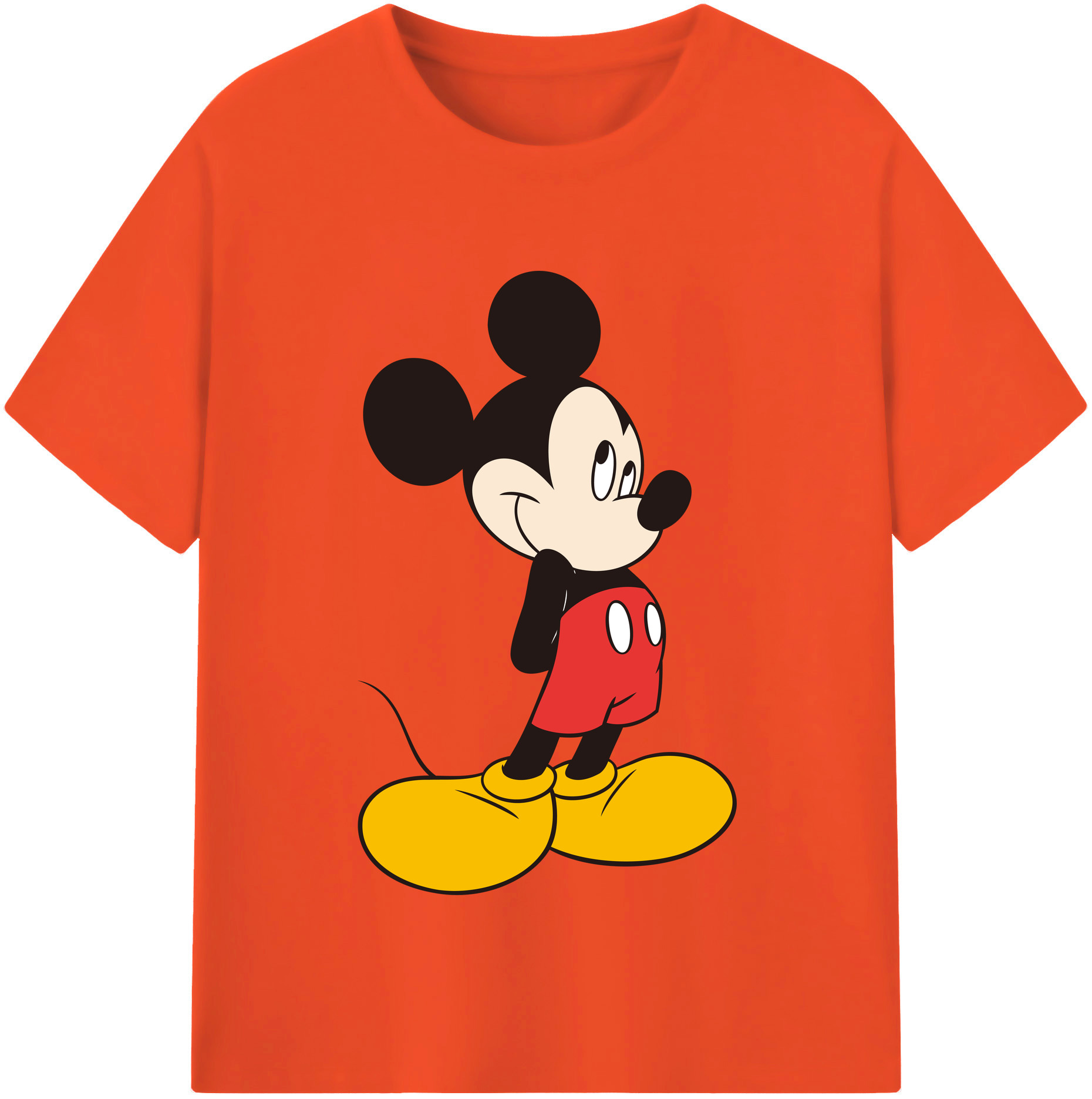 （画像用） ミッキーマウス Mickey Mouse 綿100％半袖Tシャツ（フロントプリント）