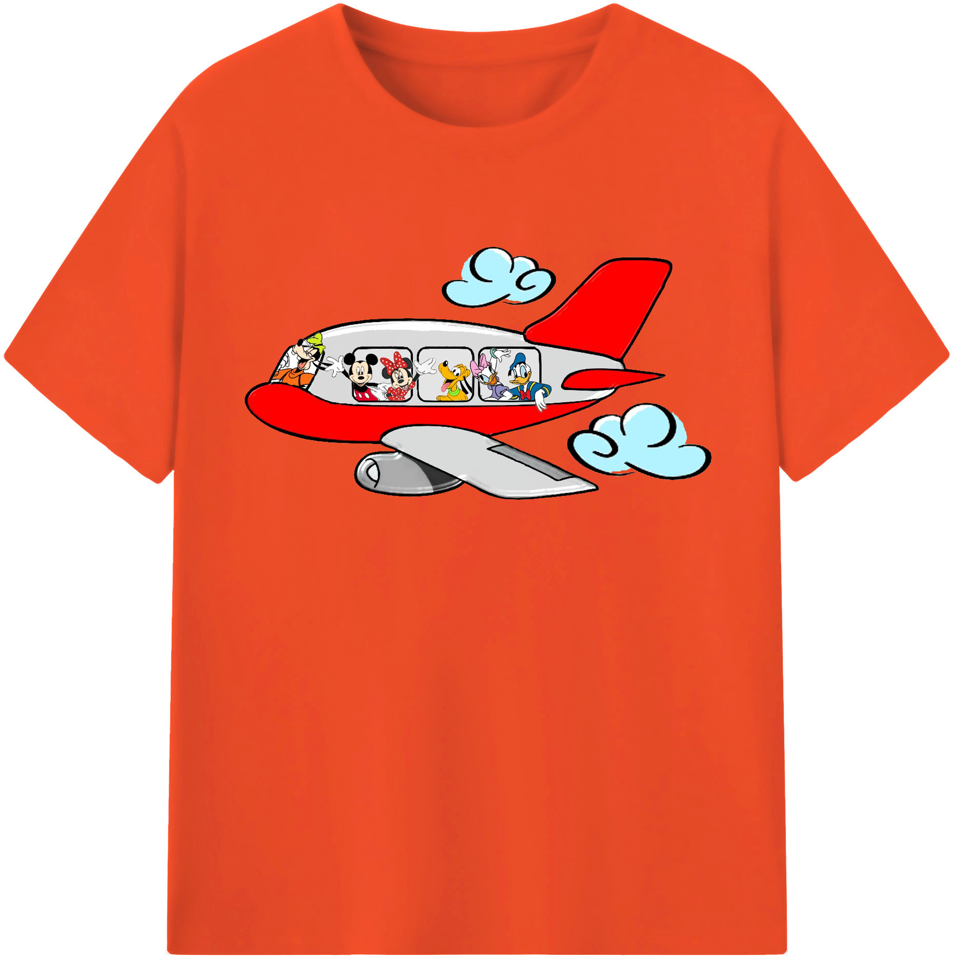 （画像用） ミッキーマウス Mickey Mouse 綿100％半袖Tシャツ（フロントプリント）