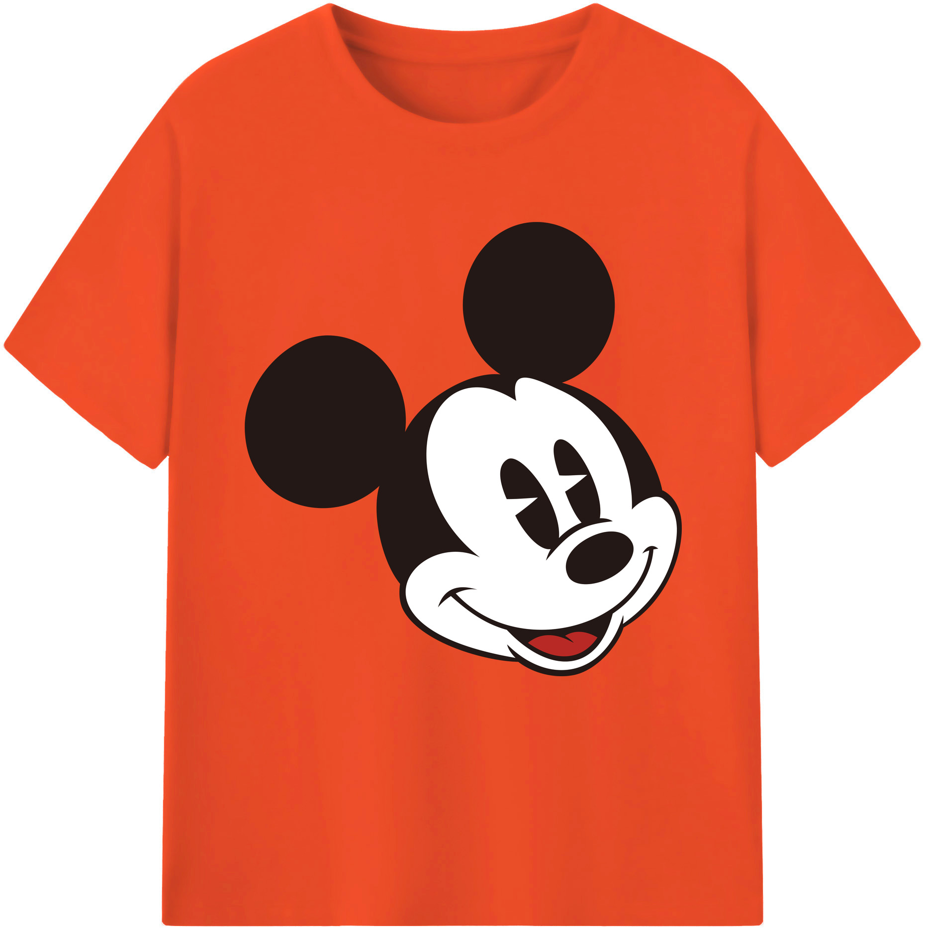 （画像用） ミッキーマウス Mickey Mouse 綿100％半袖Tシャツ（フロントプリント）