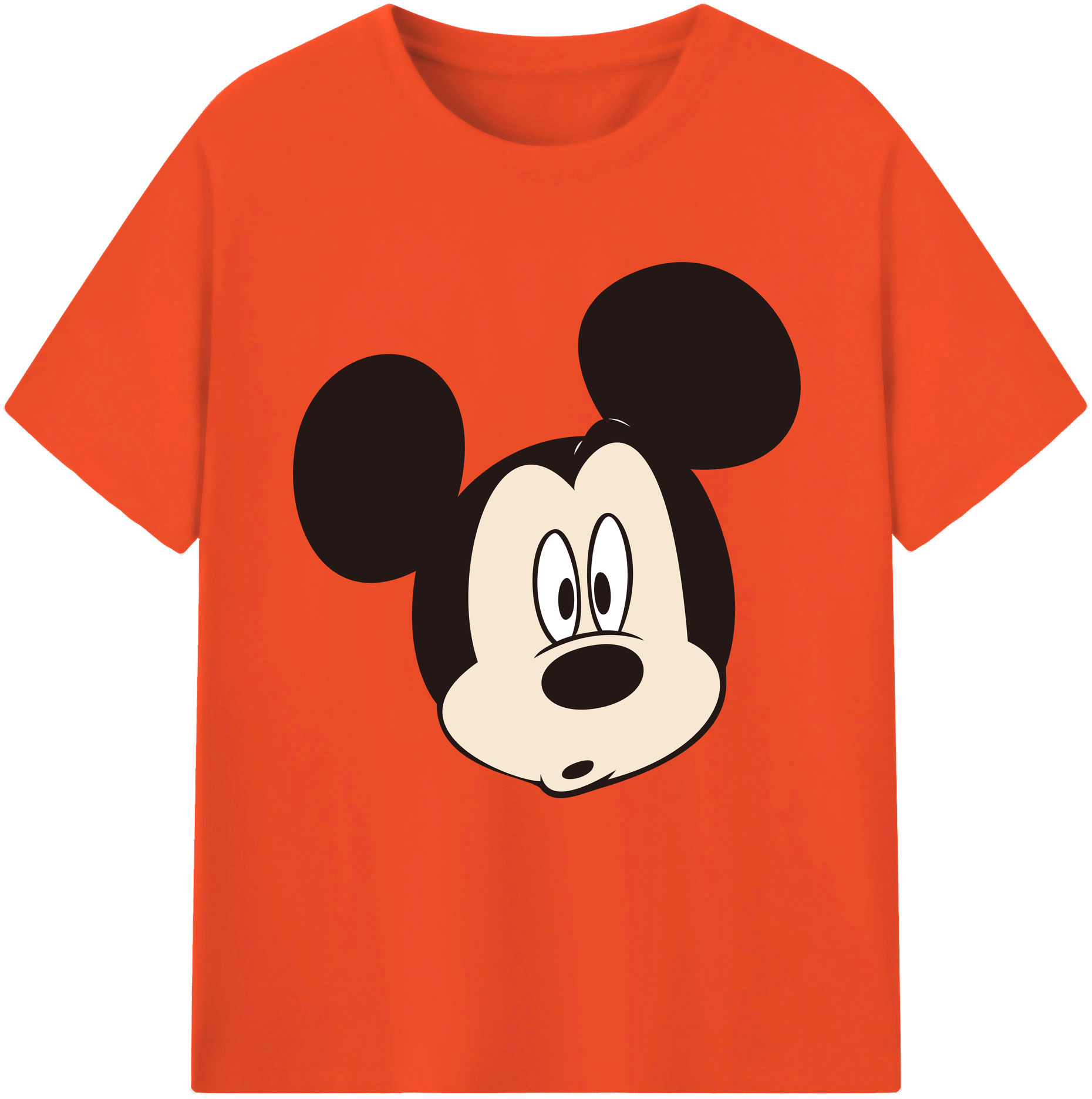 （画像用） ミッキーマウス Mickey Mouse 綿100％半袖Tシャツ（フロントプリント）