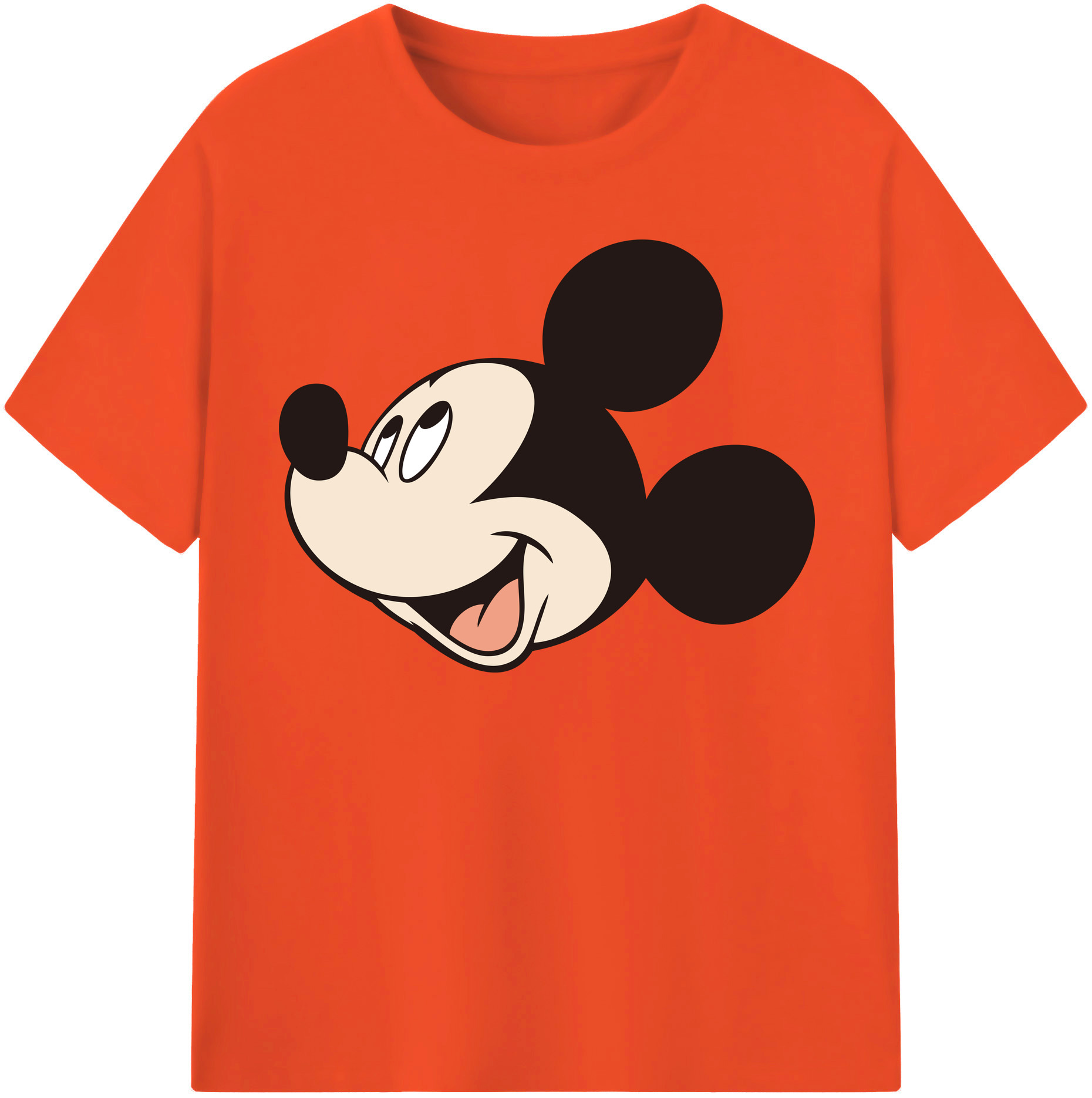 （画像用） ミッキーマウス Mickey Mouse 綿100％半袖Tシャツ（フロントプリント）