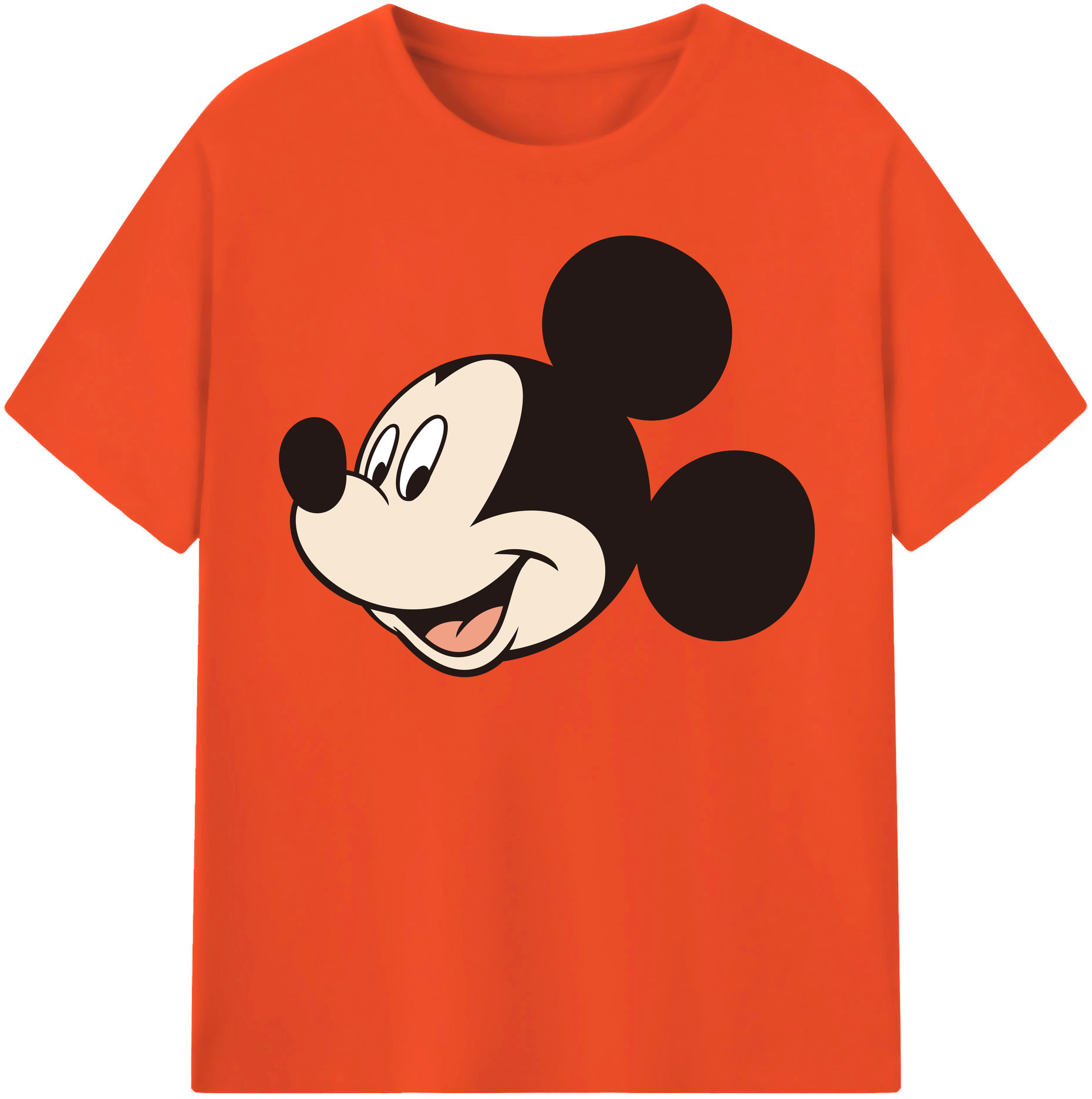 （画像用） ミッキーマウス Mickey Mouse 綿100％半袖Tシャツ（フロントプリント）