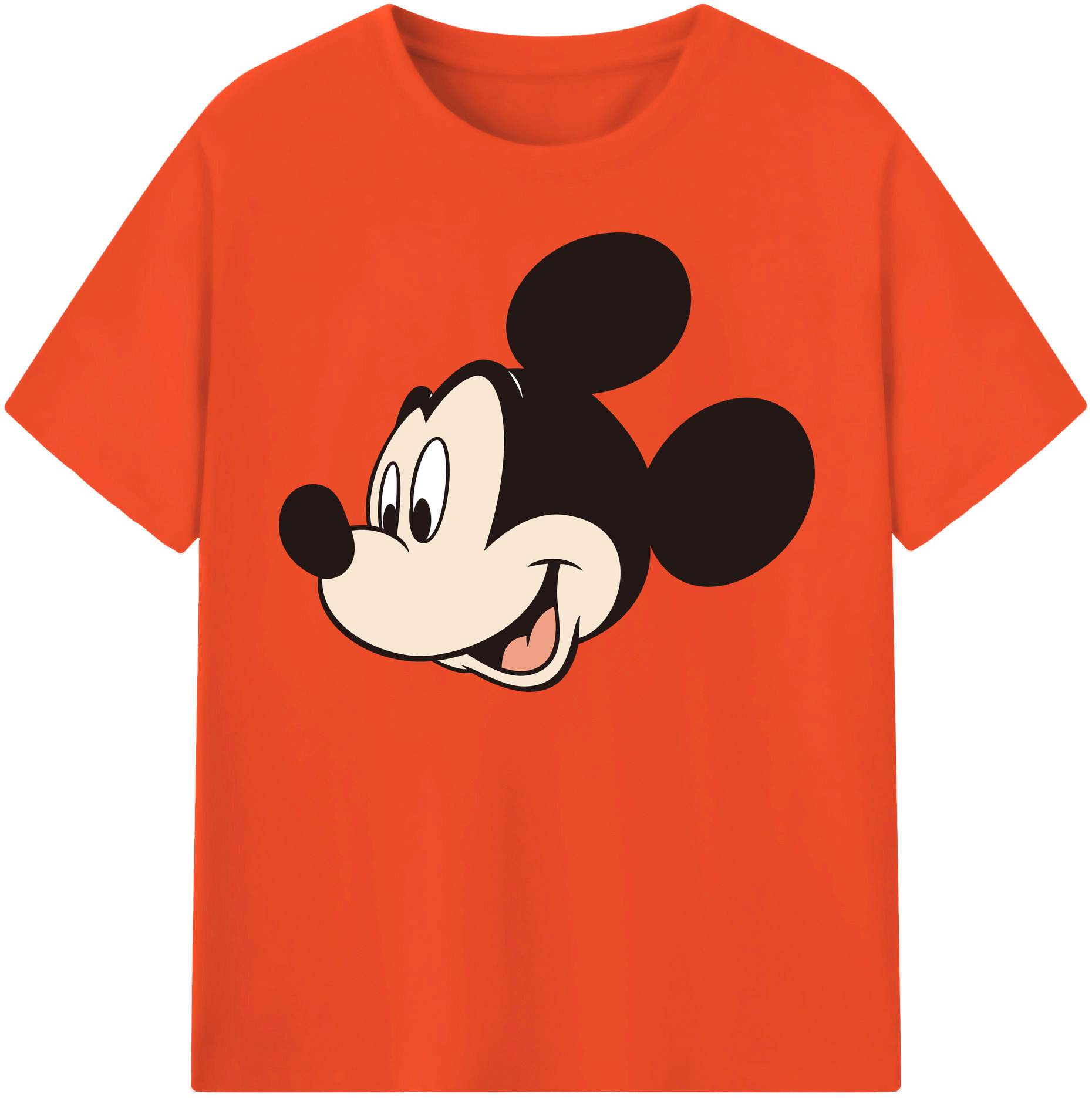 （画像用） ミッキーマウス Mickey Mouse 綿100％半袖Tシャツ（フロントプリント）