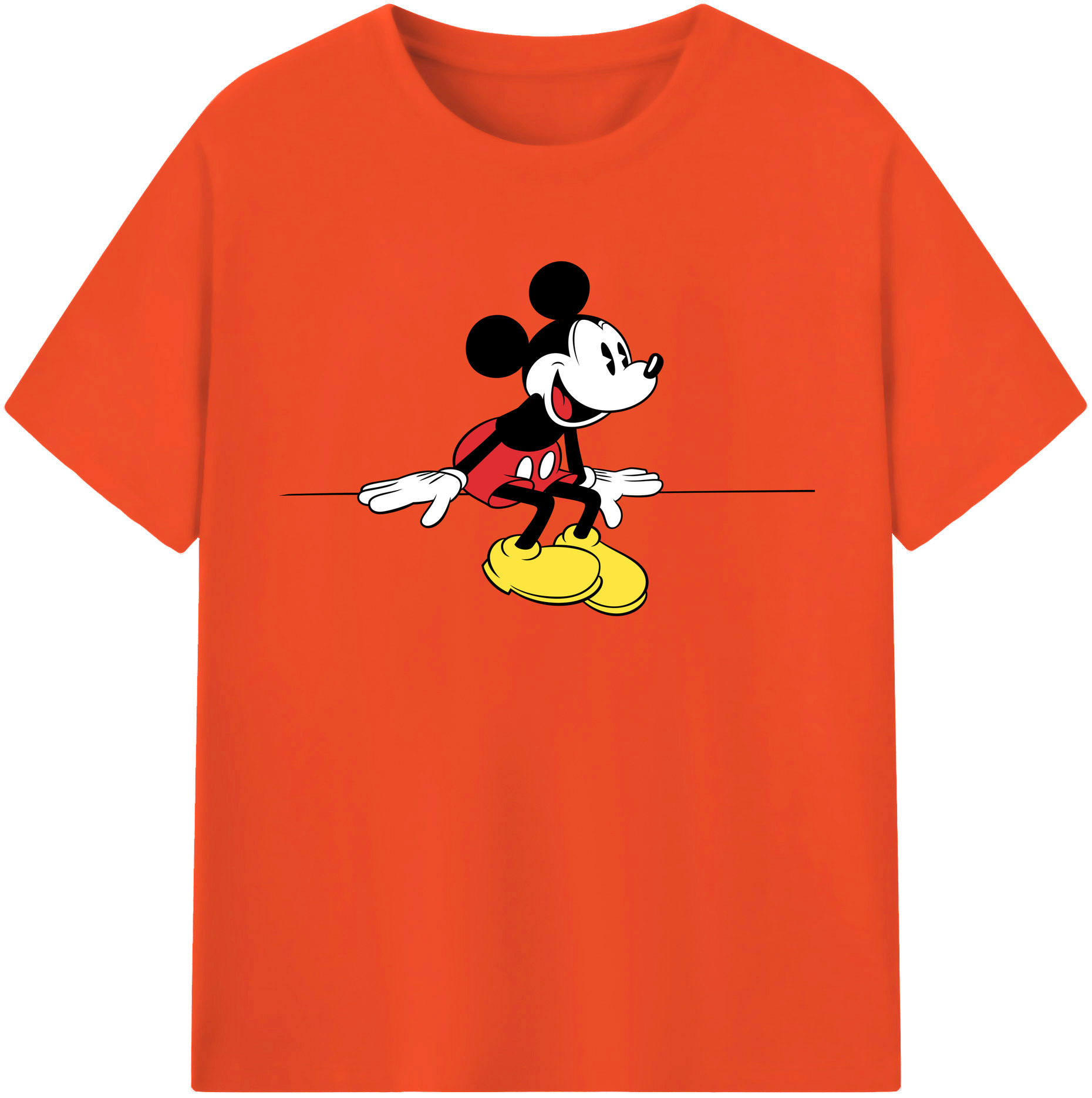 （画像用） ミッキーマウス Mickey Mouse 綿100％半袖Tシャツ（フロントプリント）