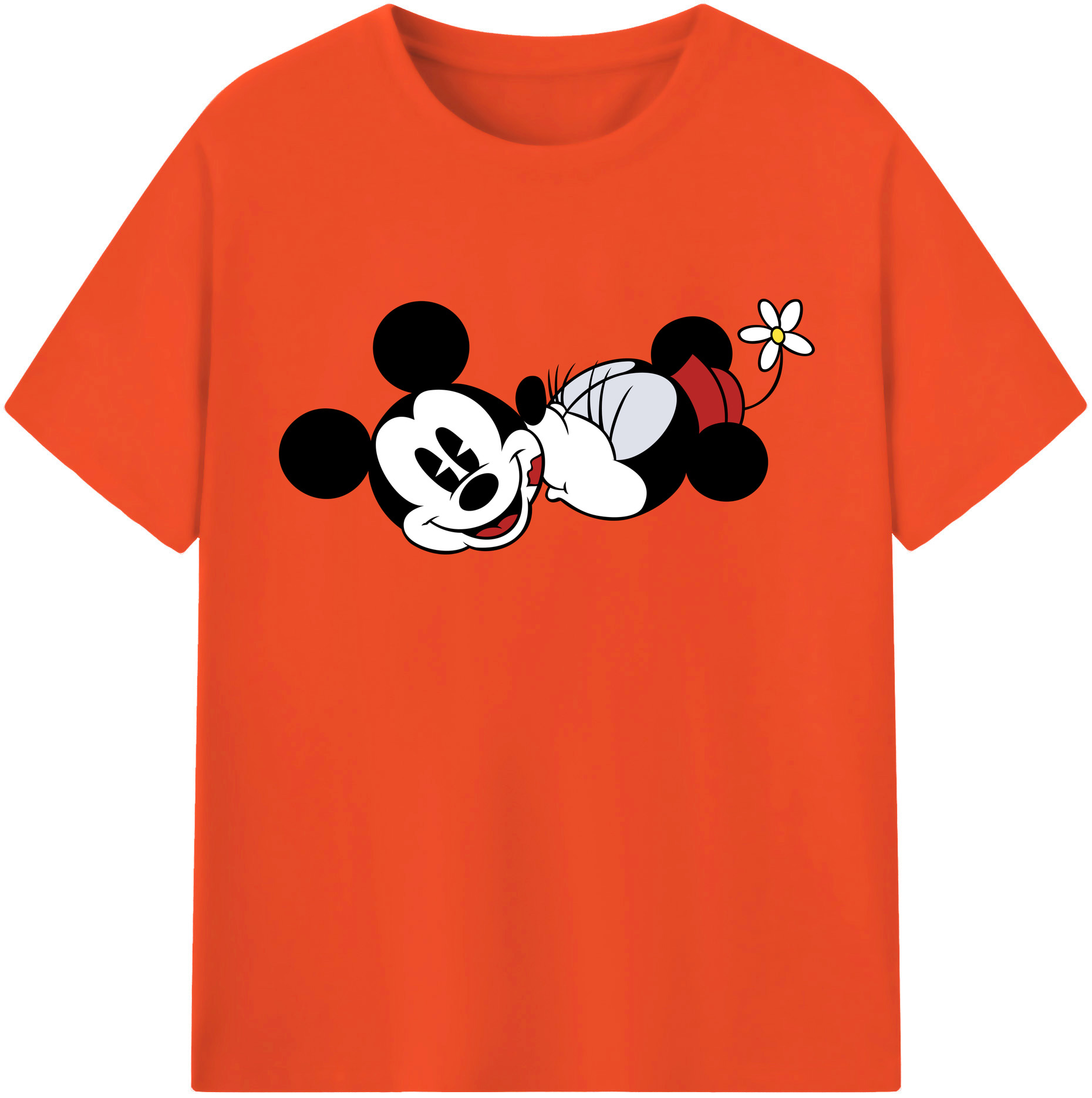 （画像用） ミッキーマウス Mickey Mouse 綿100％半袖Tシャツ（フロントプリント）