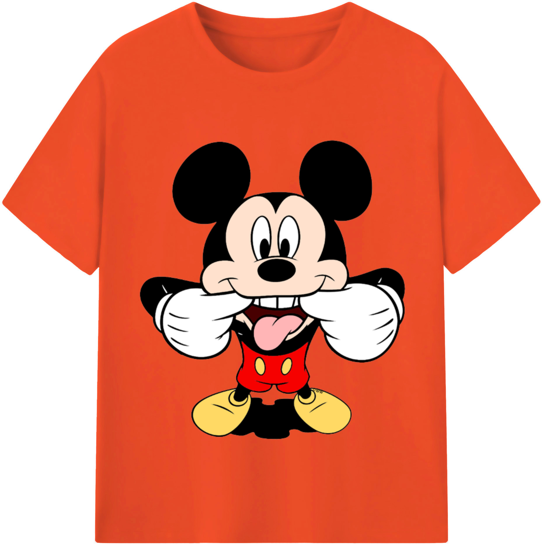 （画像用） ミッキーマウス Mickey Mouse 綿100％半袖Tシャツ（フロントプリント）