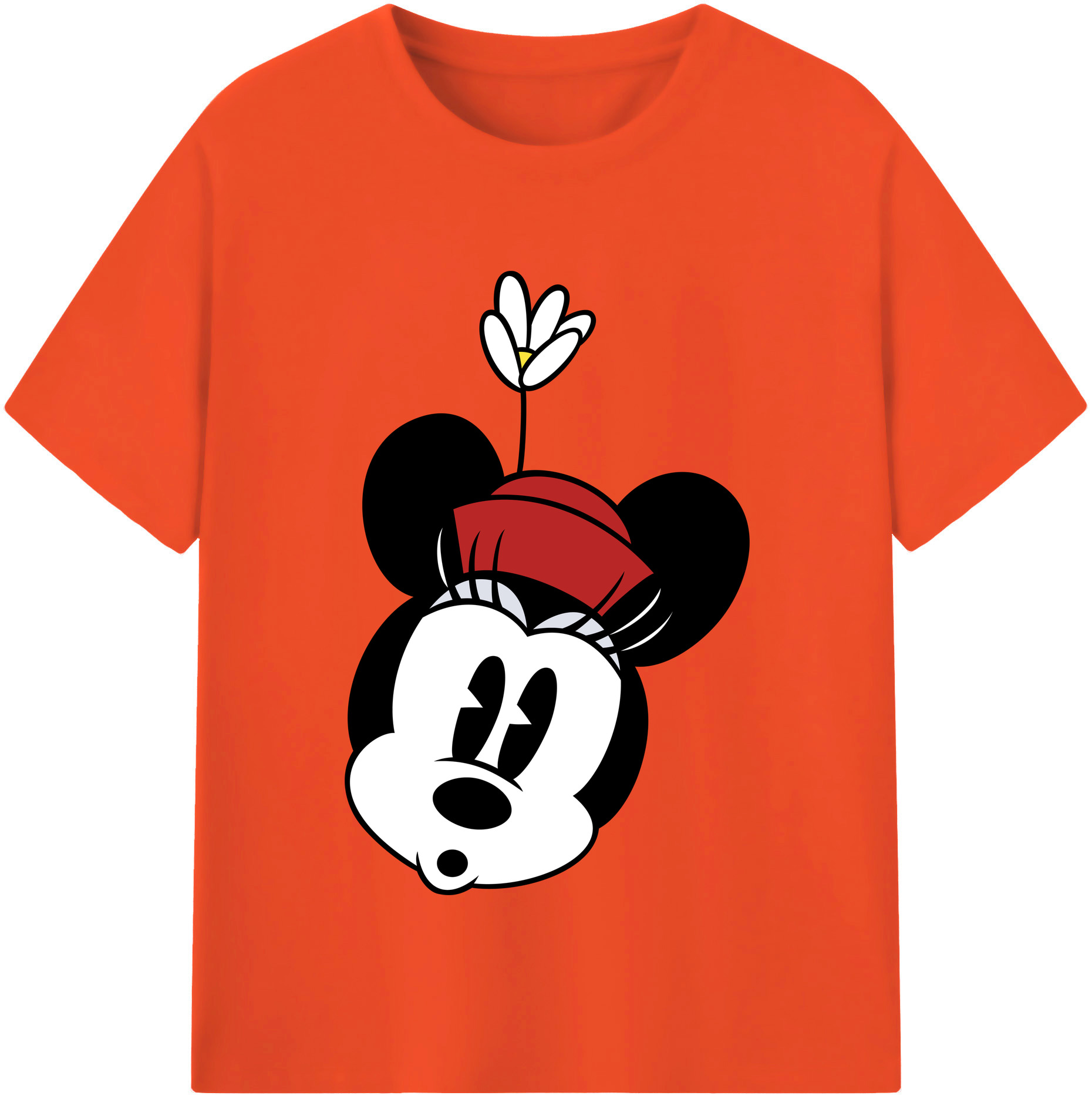 （画像用） ミッキーマウス Mickey Mouse 綿100％半袖Tシャツ（フロントプリント）