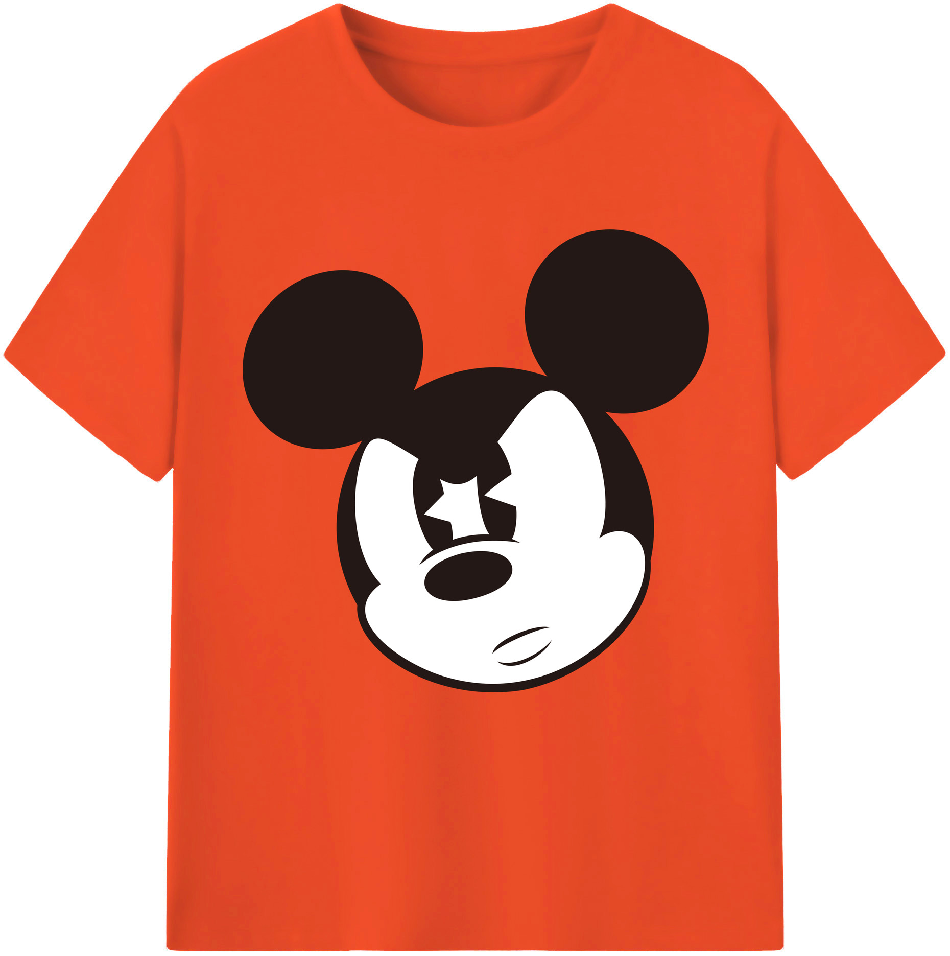 （画像用） ミッキーマウス Mickey Mouse 綿100％半袖Tシャツ（フロントプリント）