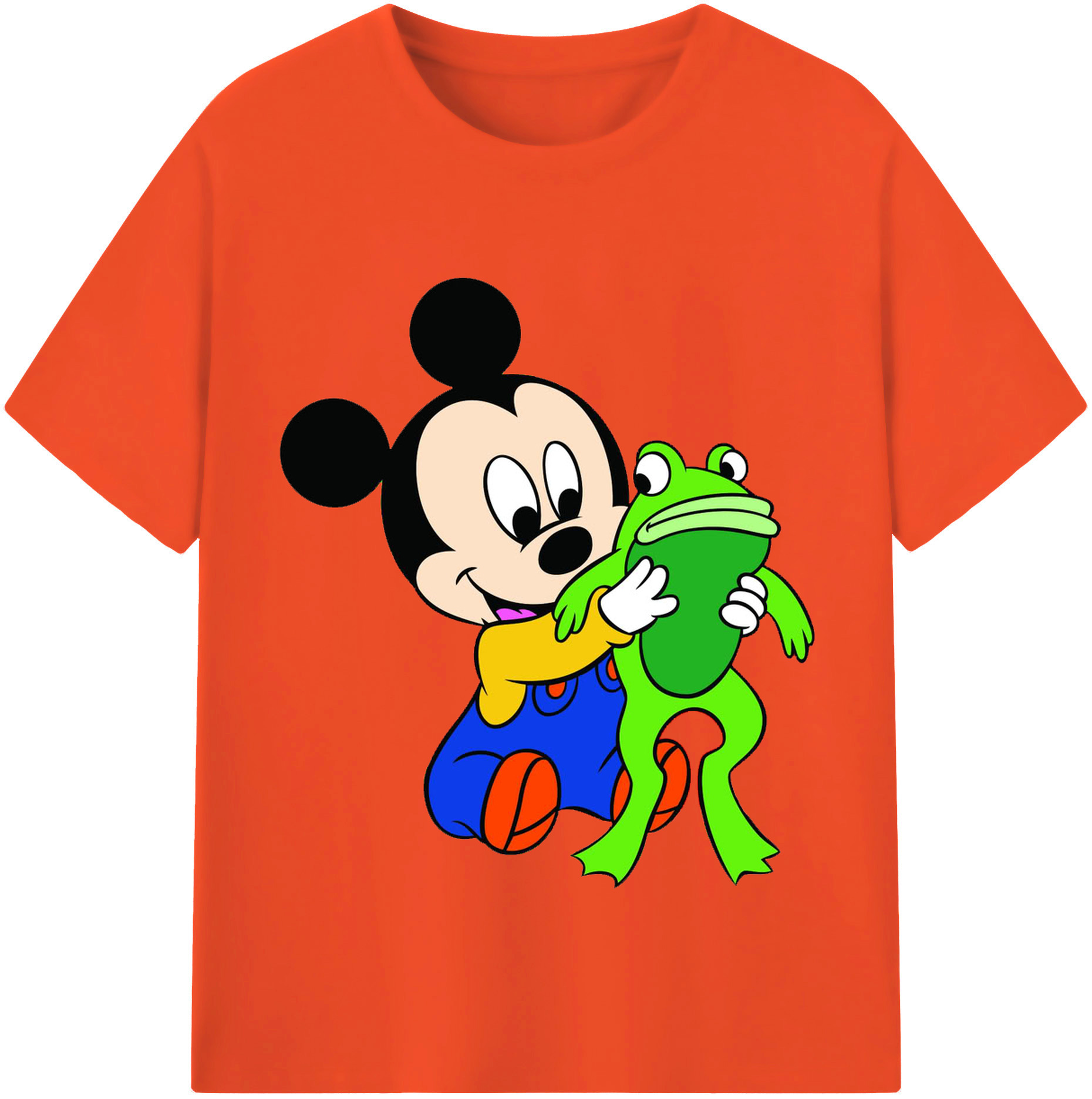 （画像用） ミッキーマウス Mickey Mouse 綿100％半袖Tシャツ（フロントプリント）