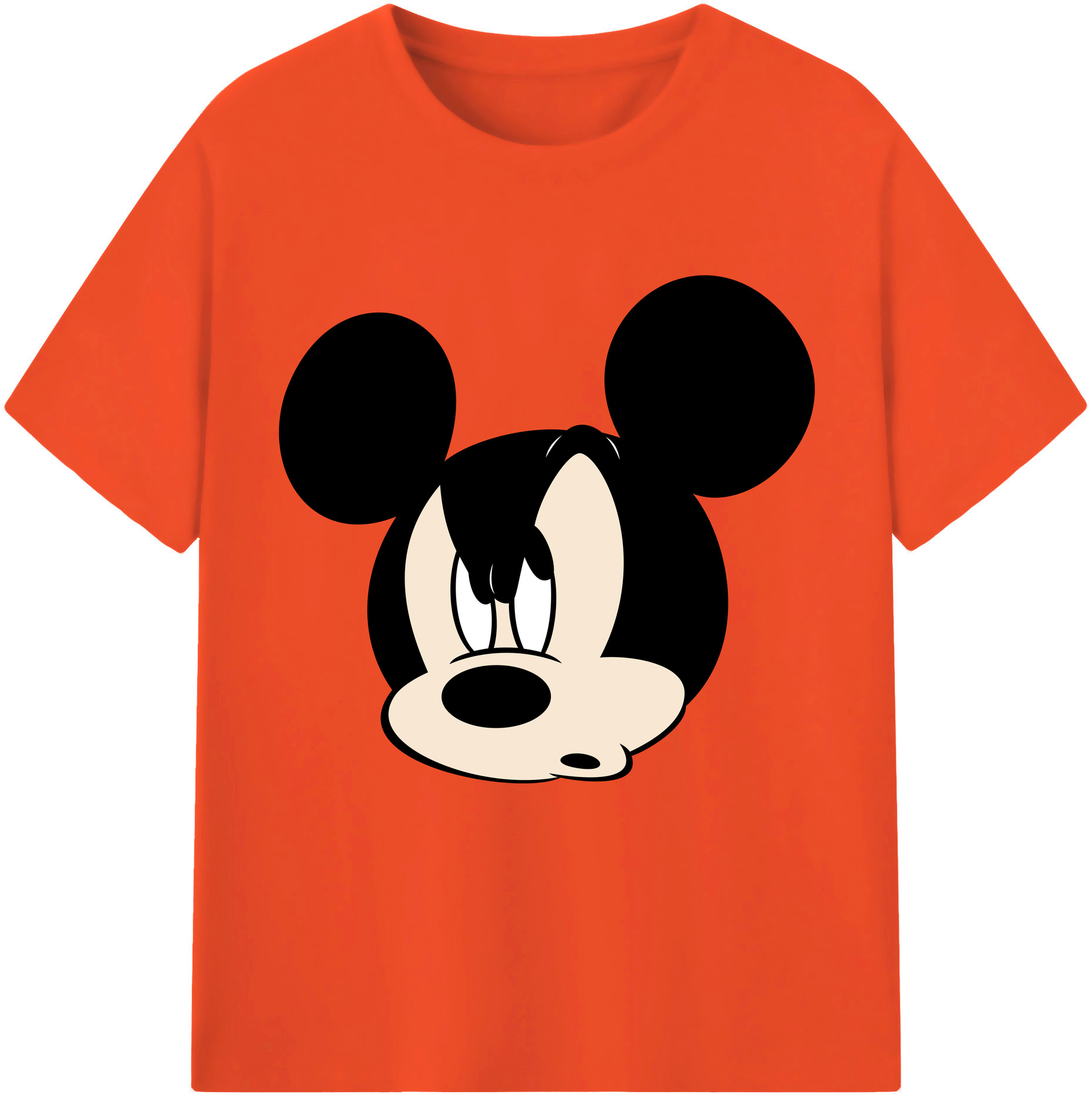 （画像用） ミッキーマウス Mickey Mouse 綿100％半袖Tシャツ（フロントプリント）