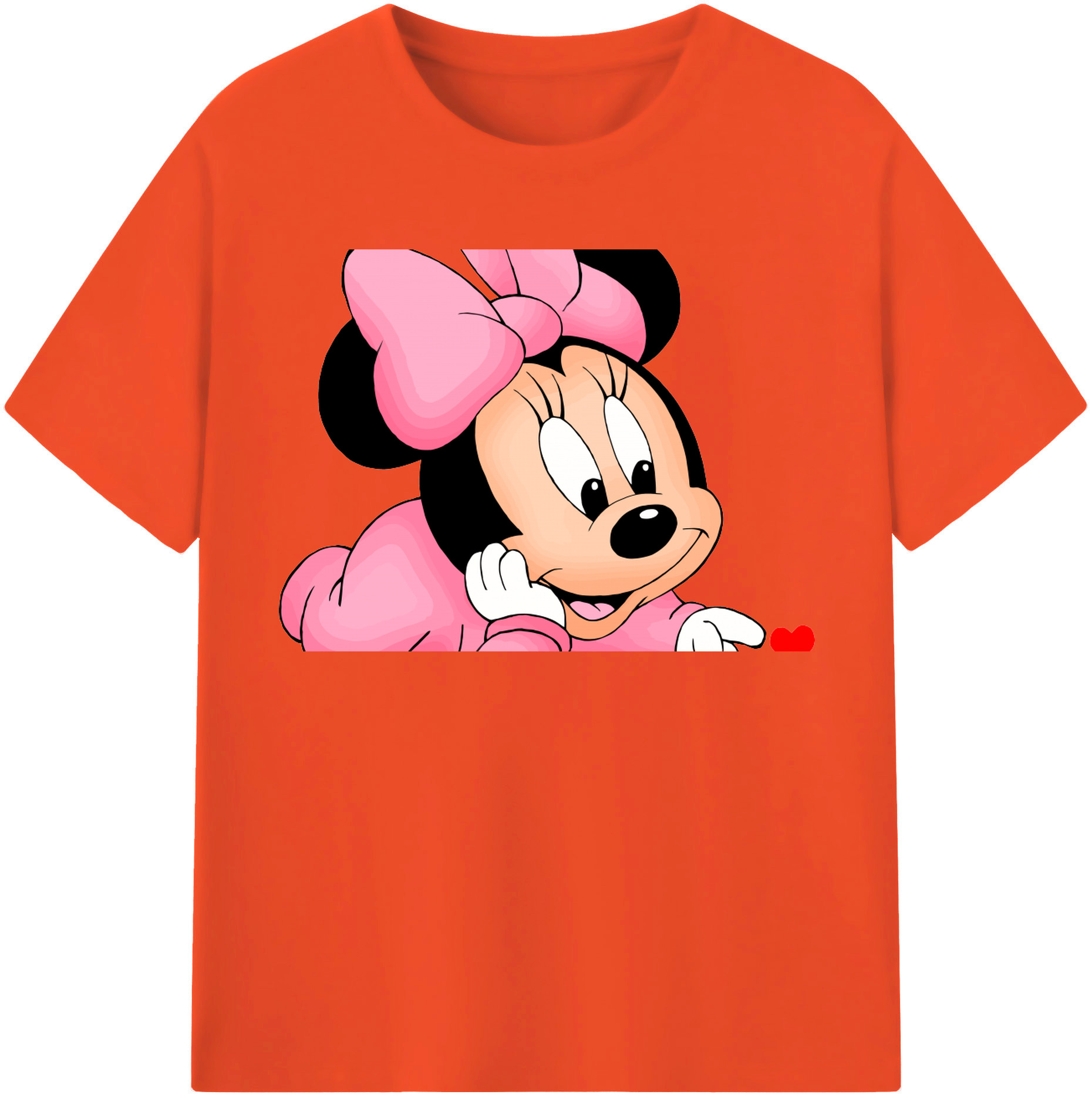 （画像用） ミッキーマウス Mickey Mouse 綿100％半袖Tシャツ（フロントプリント）