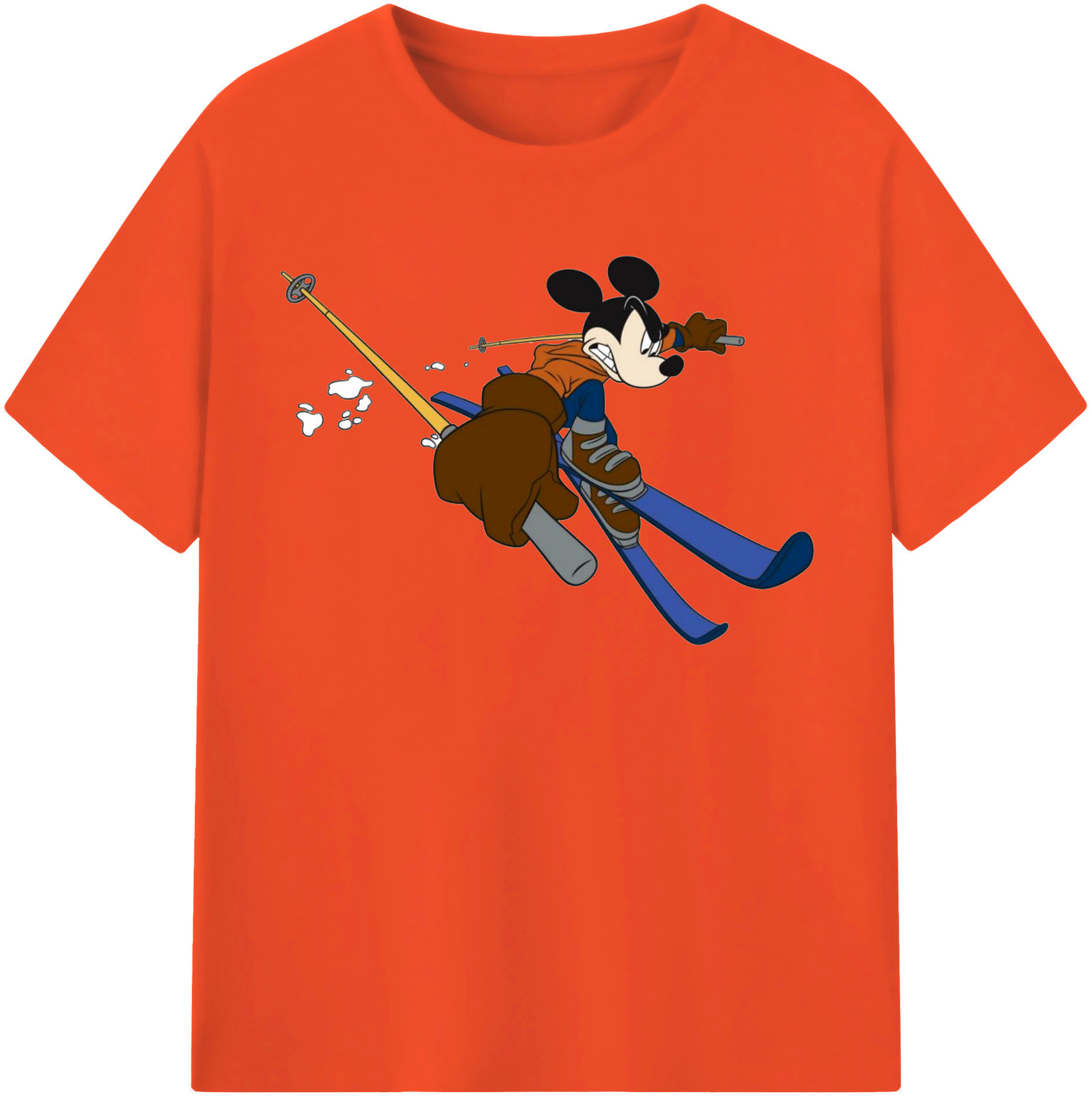 （画像用） ミッキーマウス Mickey Mouse 綿100％半袖Tシャツ（フロントプリント）