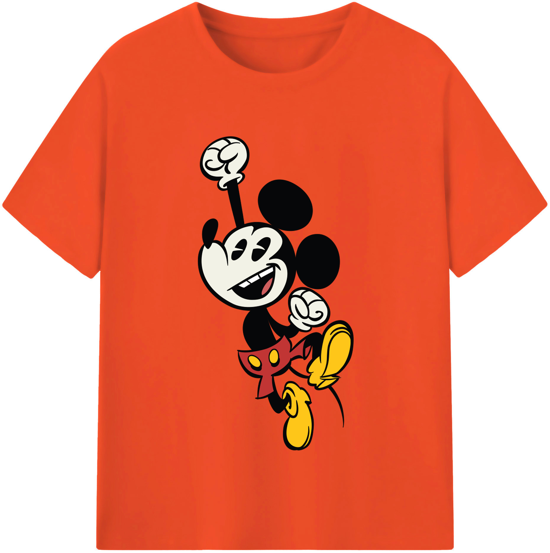 （画像用） ミッキーマウス Mickey Mouse 綿100％半袖Tシャツ（フロントプリント）