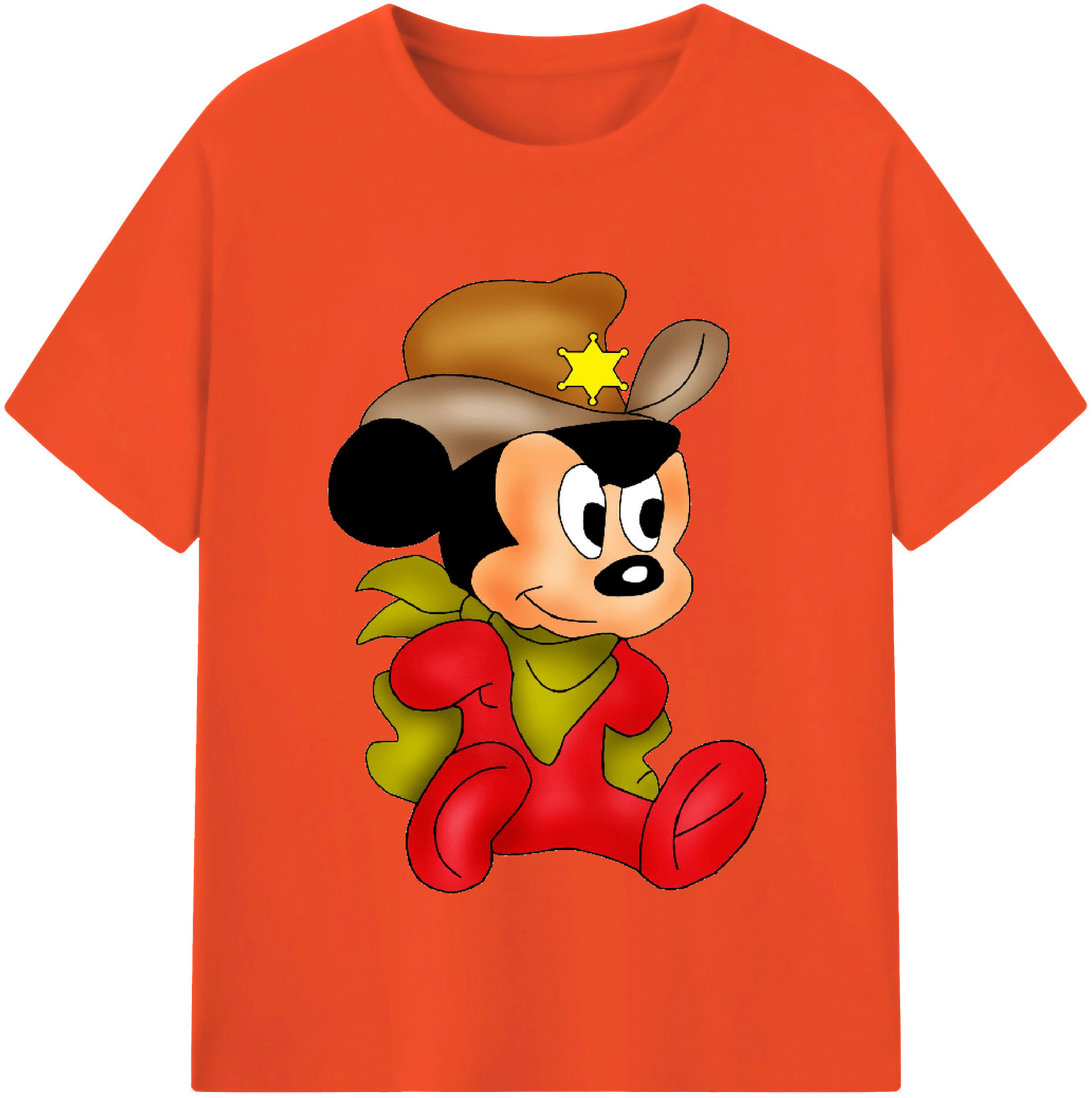 （画像用） ミッキーマウス Mickey Mouse 綿100％半袖Tシャツ（フロントプリント）