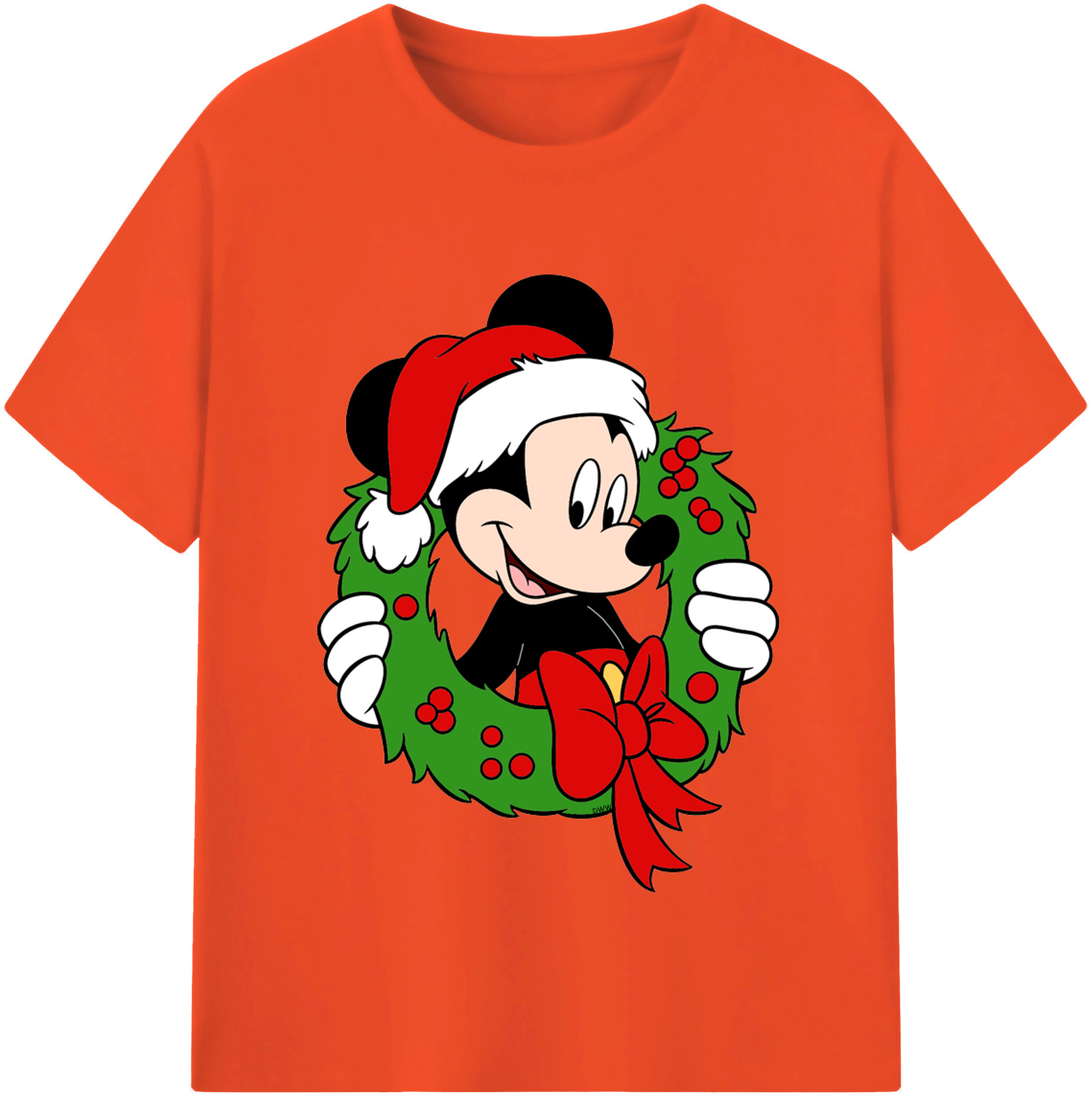 （画像用） ミッキーマウス Mickey Mouse 綿100％半袖Tシャツ（フロントプリント）