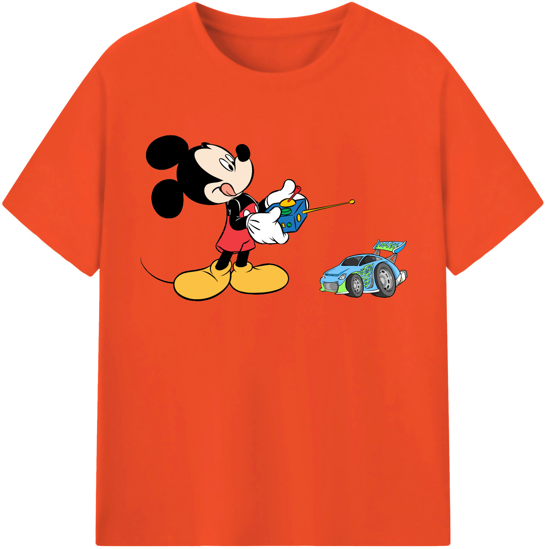 （画像用） ミッキーマウス Mickey Mouse 綿100％半袖Tシャツ（フロントプリント）
